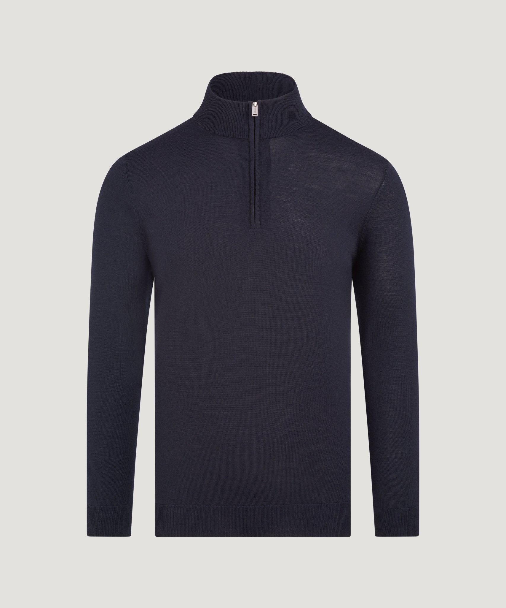 Profuomo Half - zip trui merinowol donkerblauw - THE SOCIETY SHOP