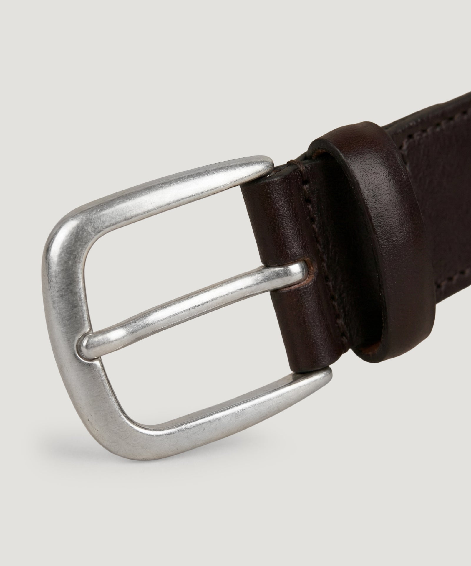 Profuomo Handgevlochten riem leer donkerbruin - THE SOCIETY SHOP