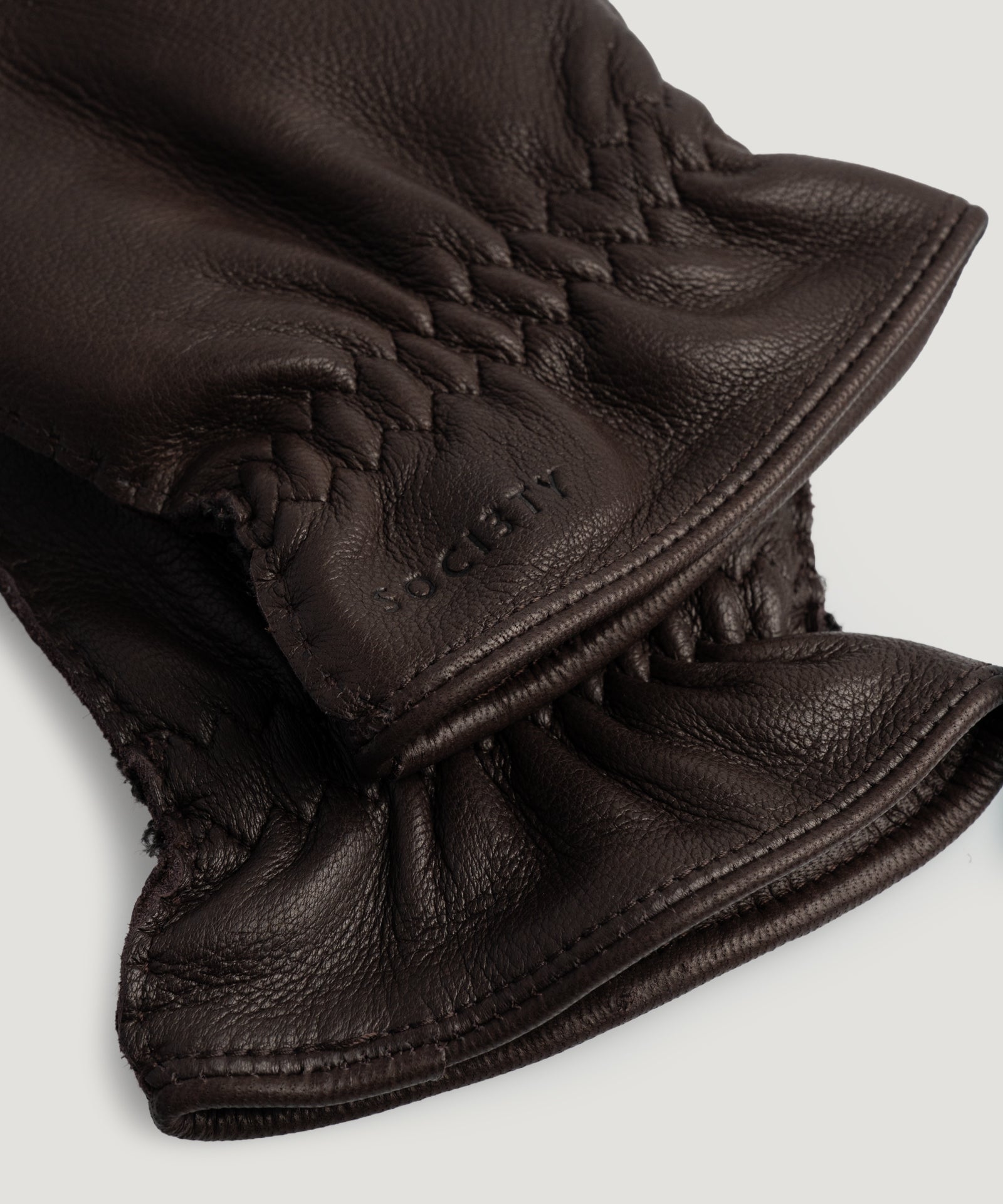 SOCI3TY Handmade Handschoenen leer donkerbruin - THE SOCIETY SHOP
