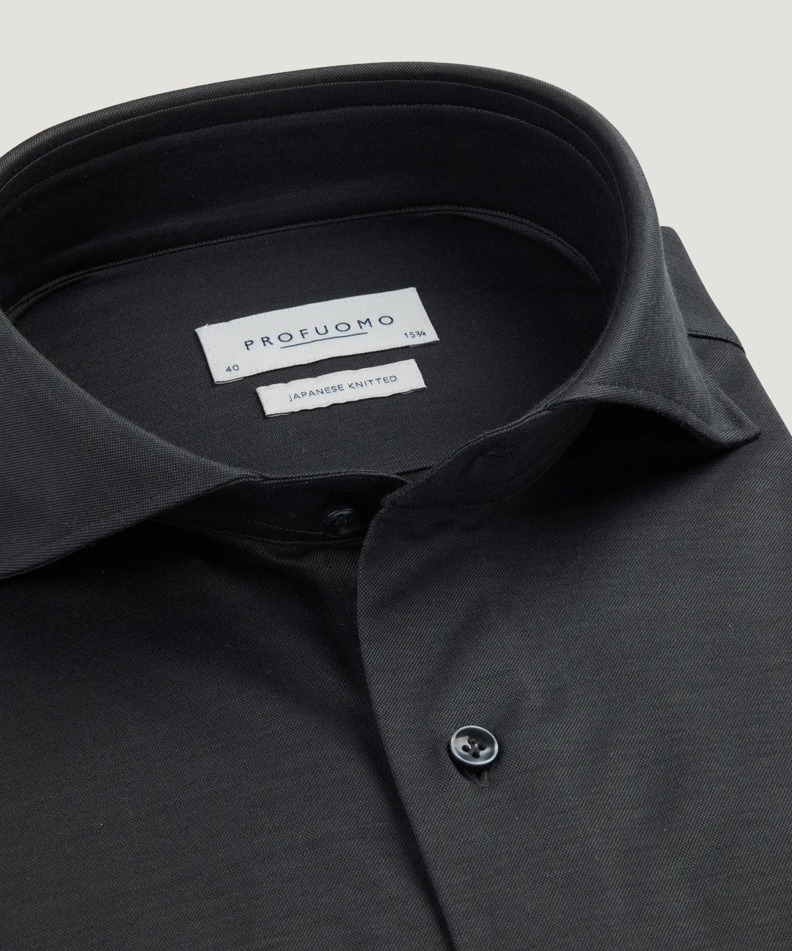 Profuomo Japanese knitted overhemd antraciet - THE SOCIETY SHOP