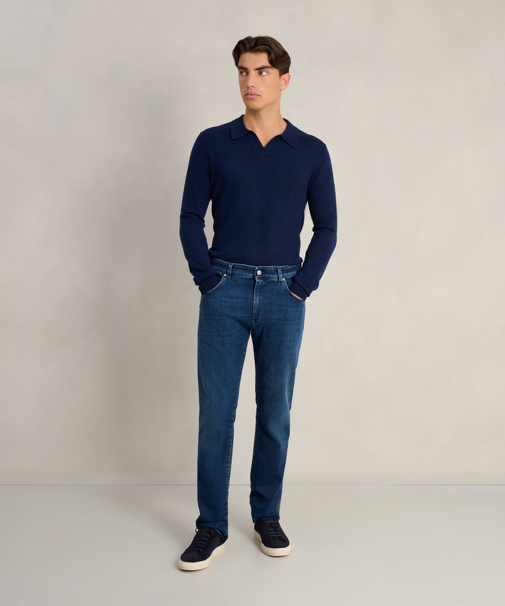 PT Torino Jazz jeans katoen stretch donkerblauw - THE SOCIETY SHOP