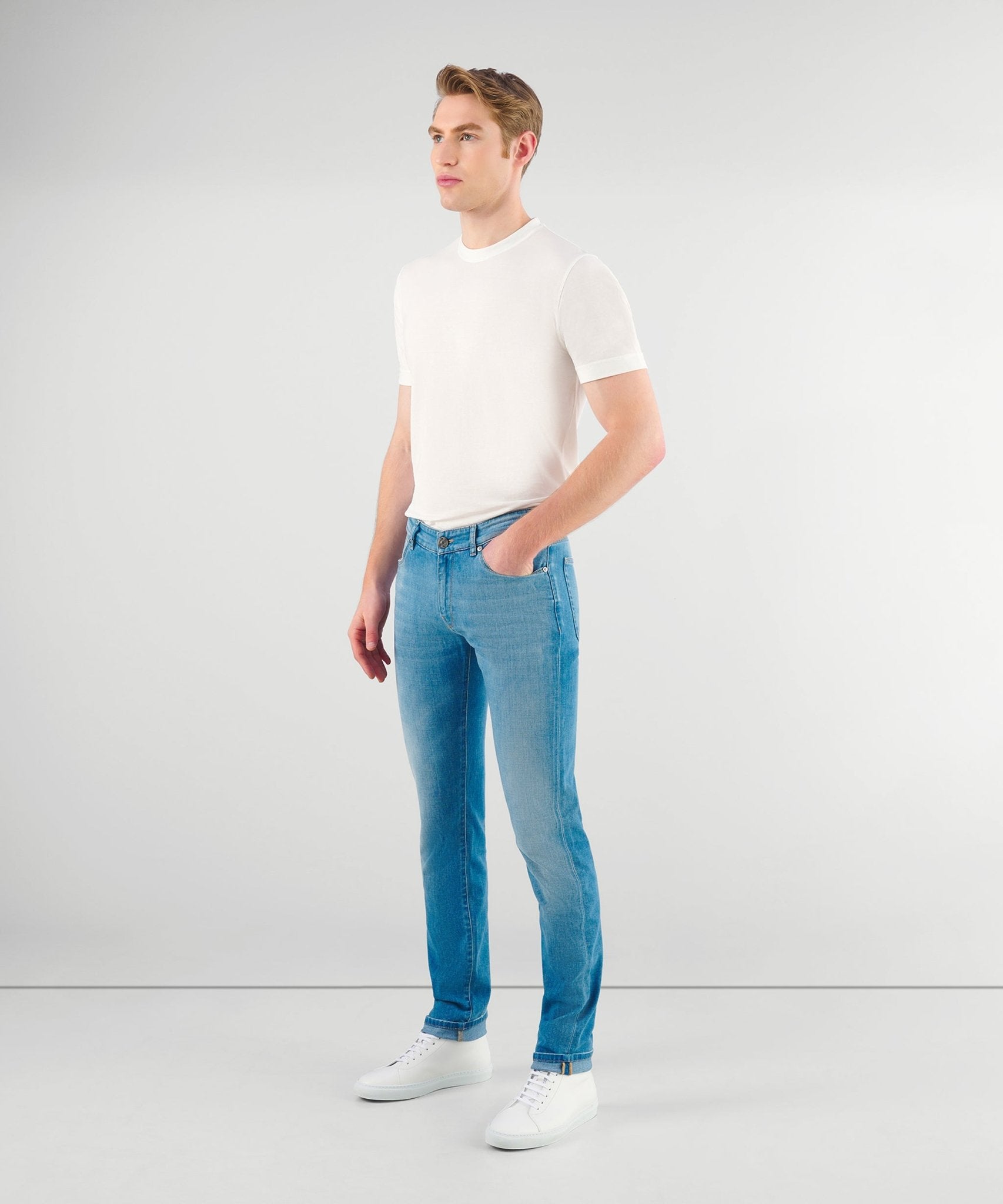PT Torino Jeans katoen stretch blauw - The Society Shop