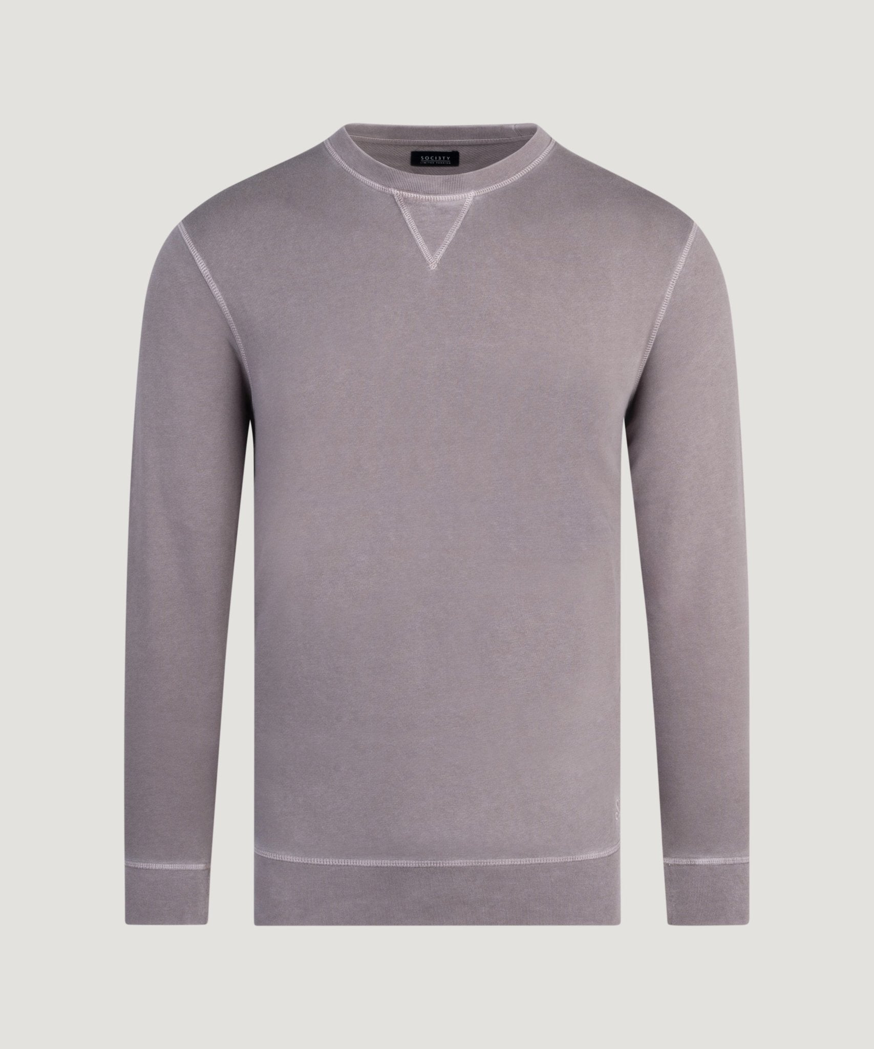 SOCI3TY Luxury Sportswear Jersey sweatshirt garment - dyed katoen taupe - THE SOCIETY SHOP