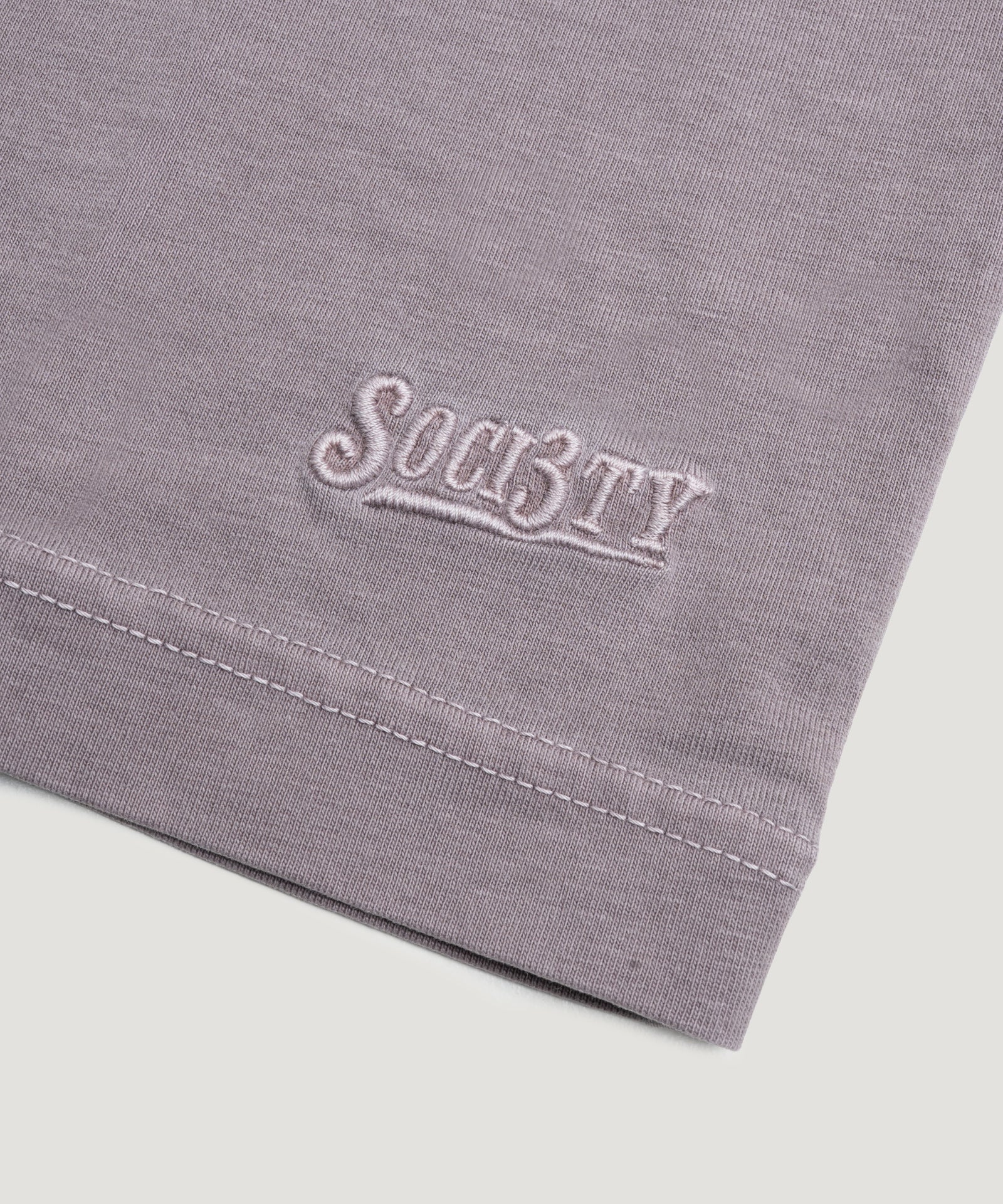 SOCI3TY Luxury Sportswear Jersey T-shirt garment - dyed katoen taupe - THE SOCIETY SHOP