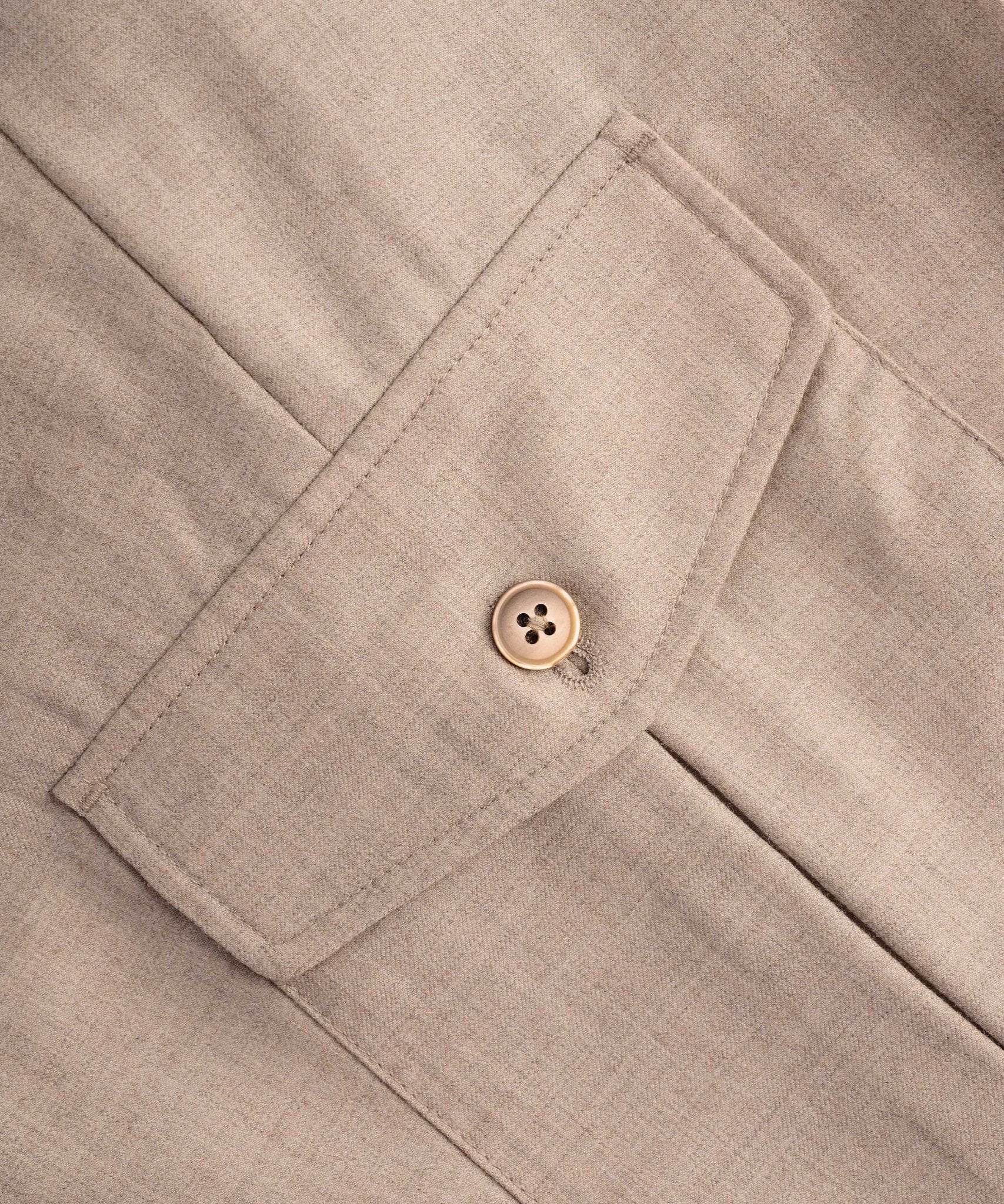 SOCI3TY Limited Jog - pantalon wol flanel lichtbruin - The Society Shop