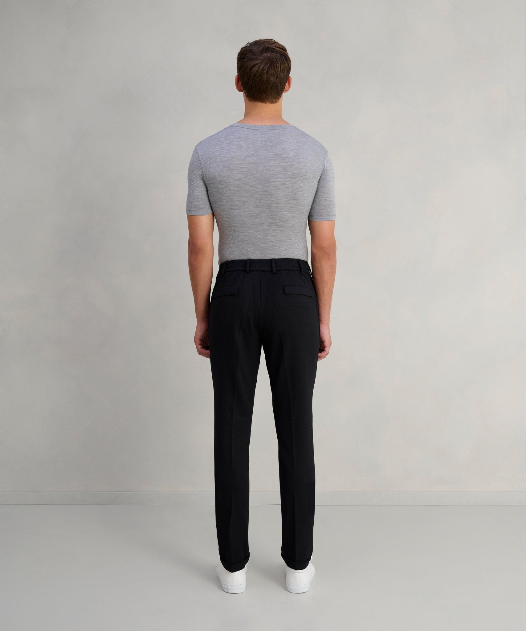 SOCI3TY Jogger chino katoen jersey zwart - The Society Shop