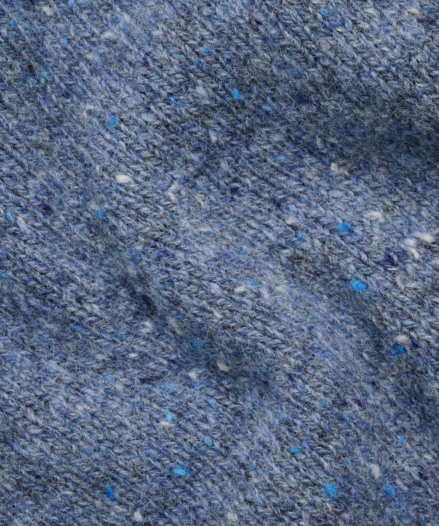 SOCI3TY Knitted crewneck trui Donegal wol blauw - THE SOCIETY SHOP