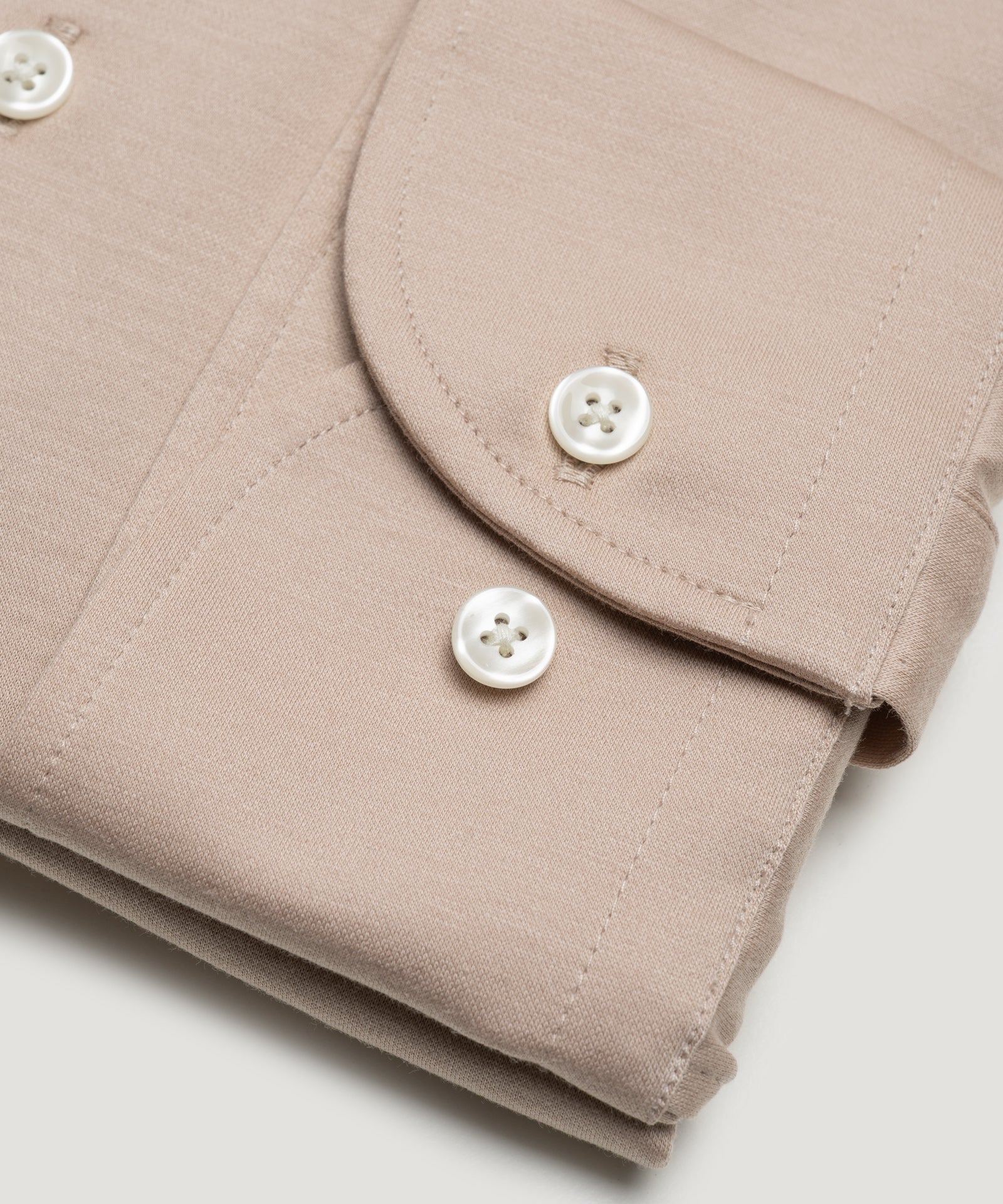 SOCI3TY by Profuomo Knitted overhemd katoen beige - THE SOCIETY SHOP