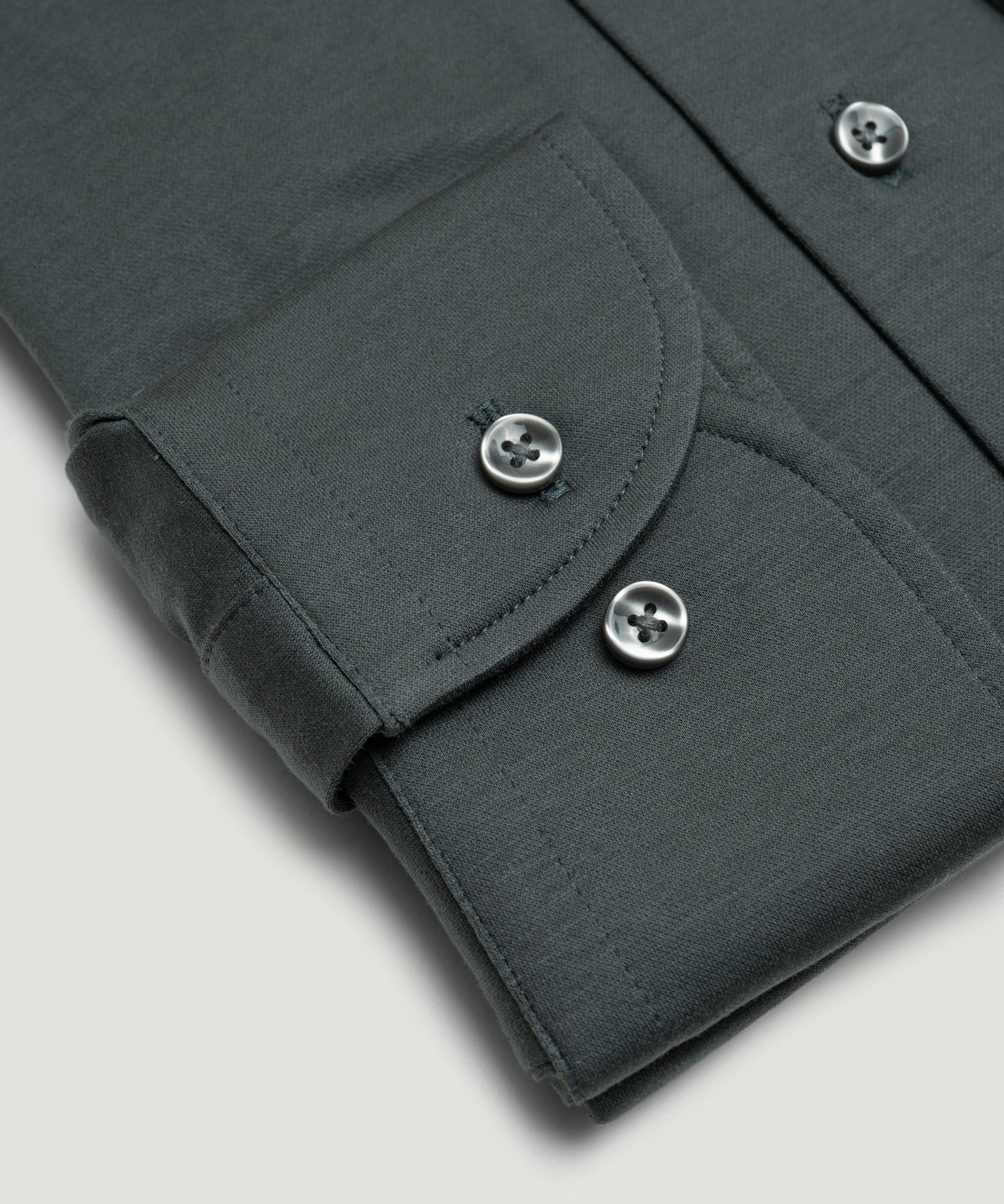 SOCI3TY by Profuomo Knitted overhemd katoen donkergroen - THE SOCIETY SHOP