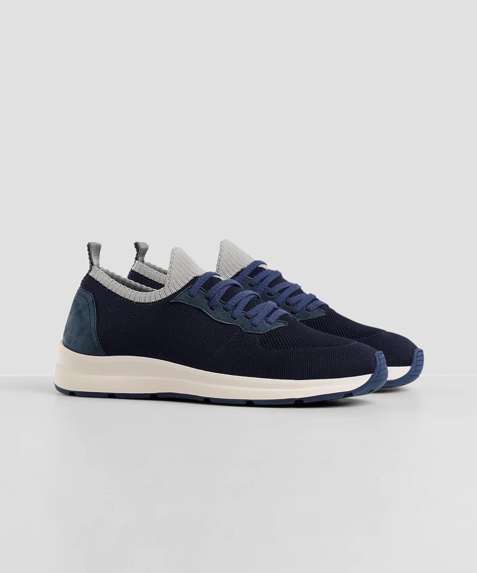 SOCI3TY Knitted runner wol/katoen donkerblauw - The Society Shop