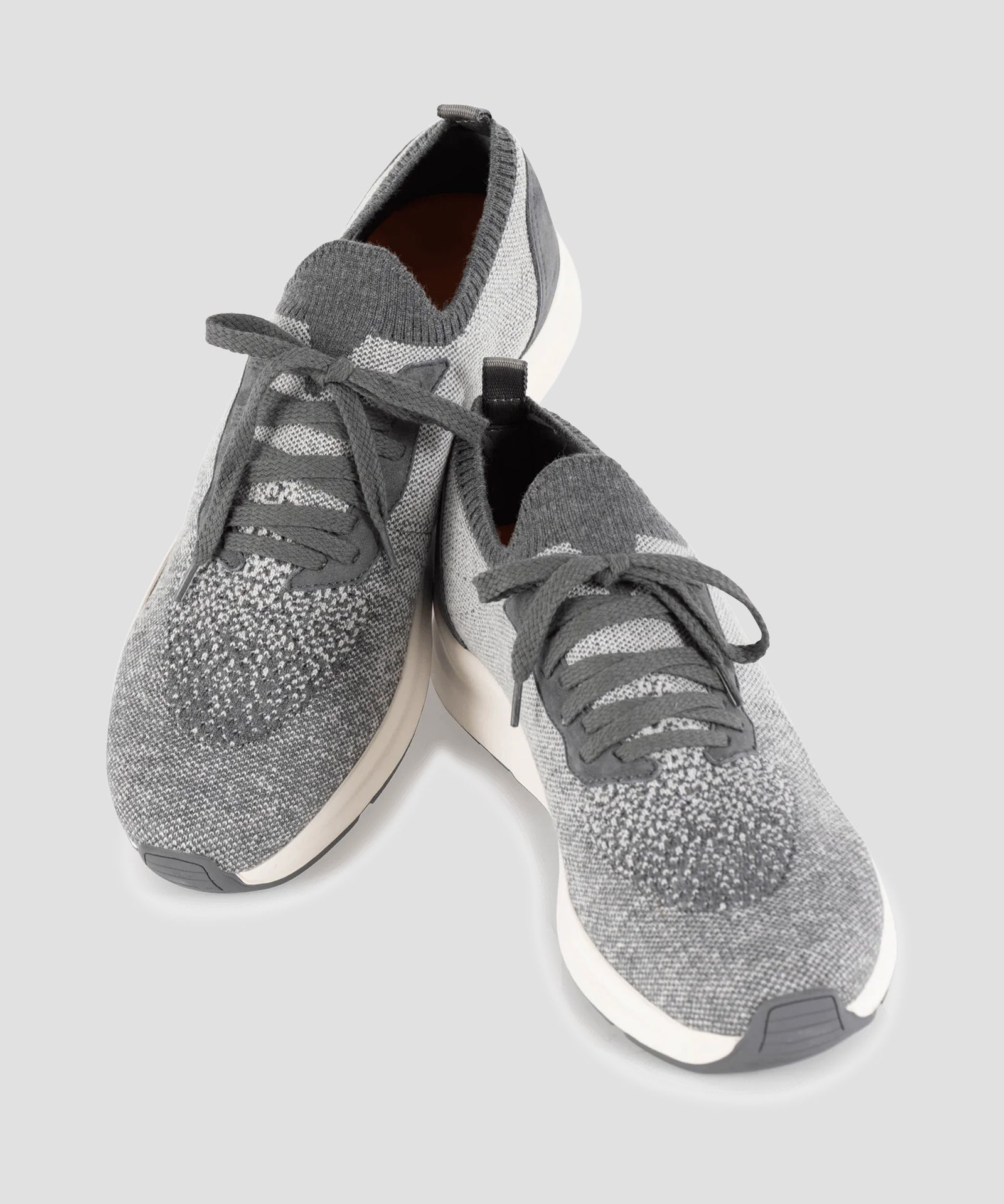 SOCI3TY Knitted runner wol/katoen lichtgrijs - The Society Shop