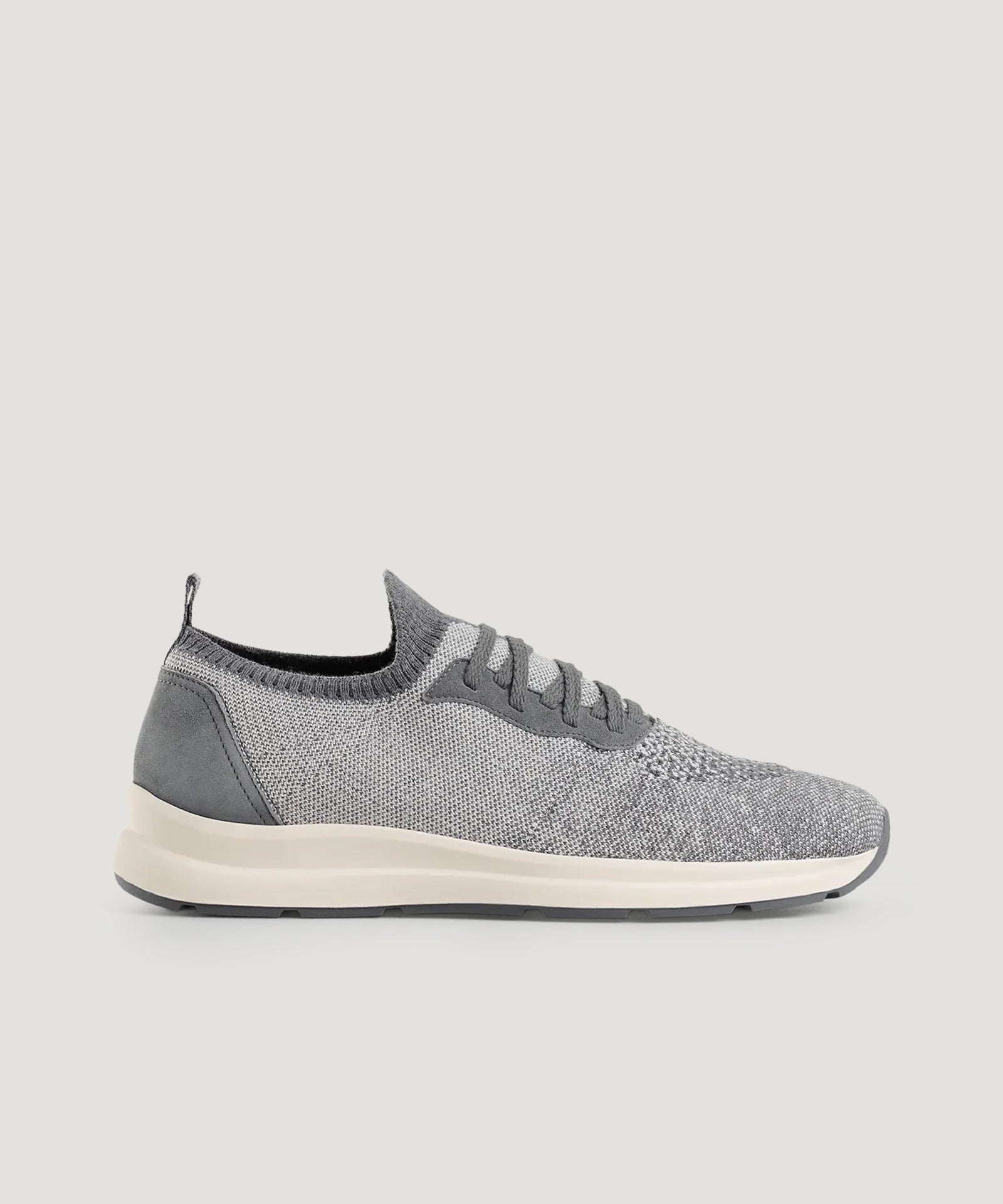 SOCI3TY Knitted runner wol/katoen lichtgrijs - THE SOCIETY SHOP