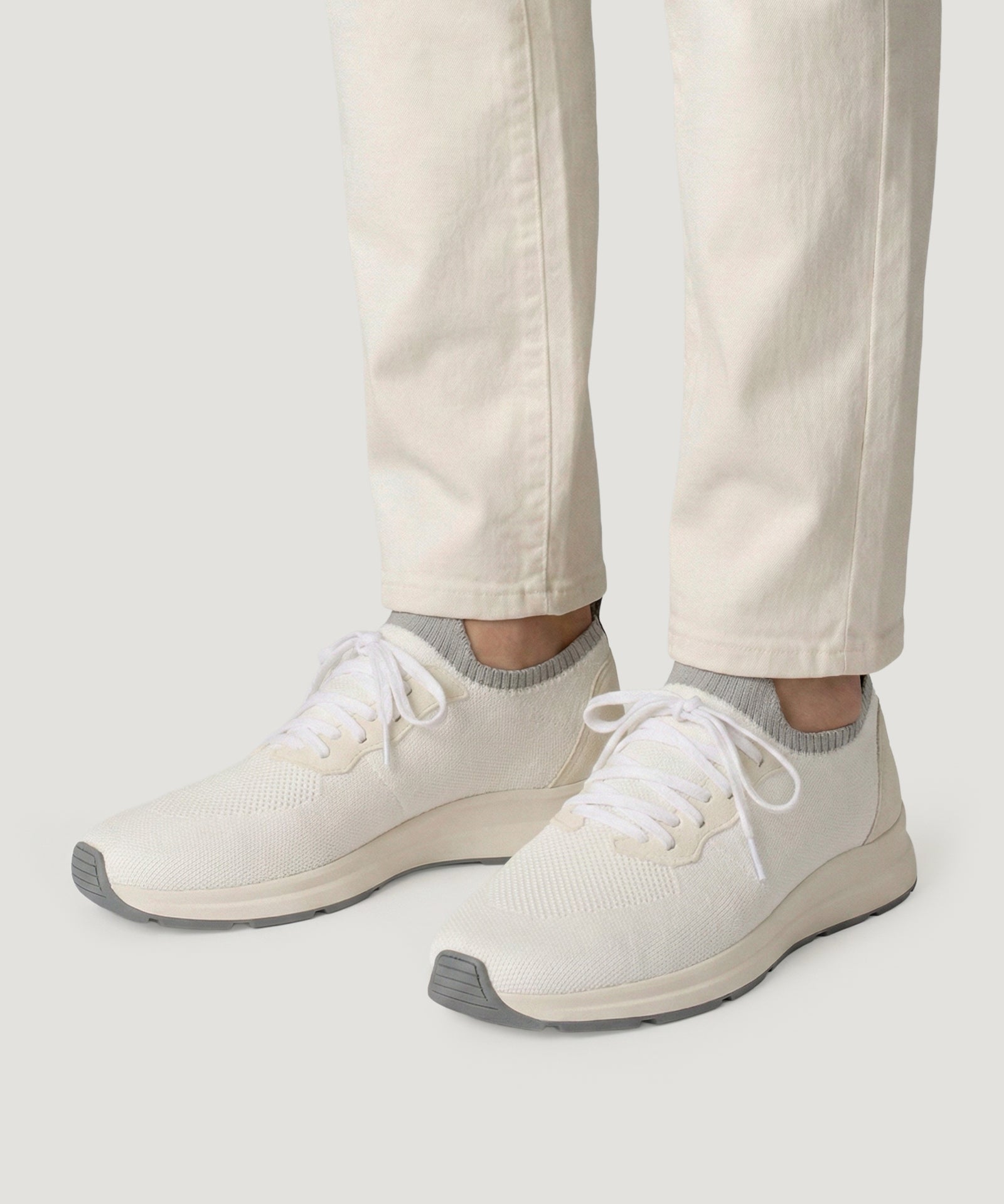 SOCI3TY Knitted runner wol/katoen off - white - THE SOCIETY SHOP