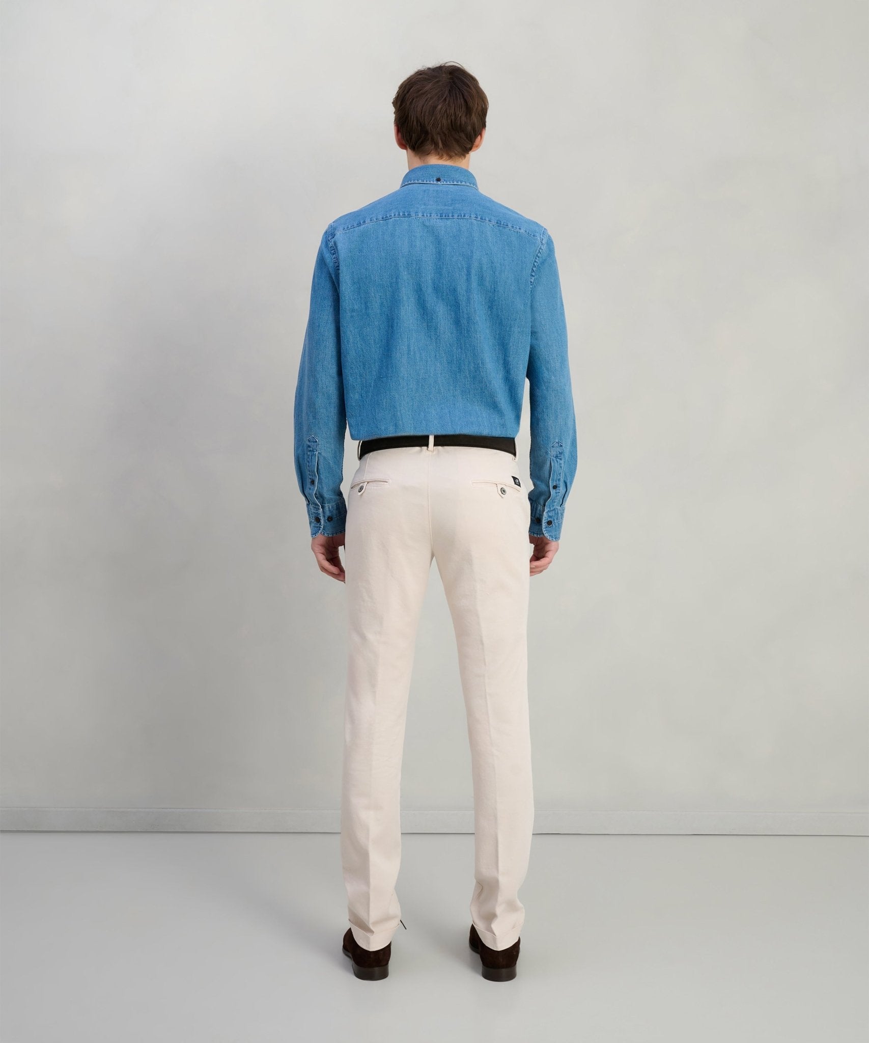 Mason's Knitted Torino chino katoen off - white - The Society Shop
