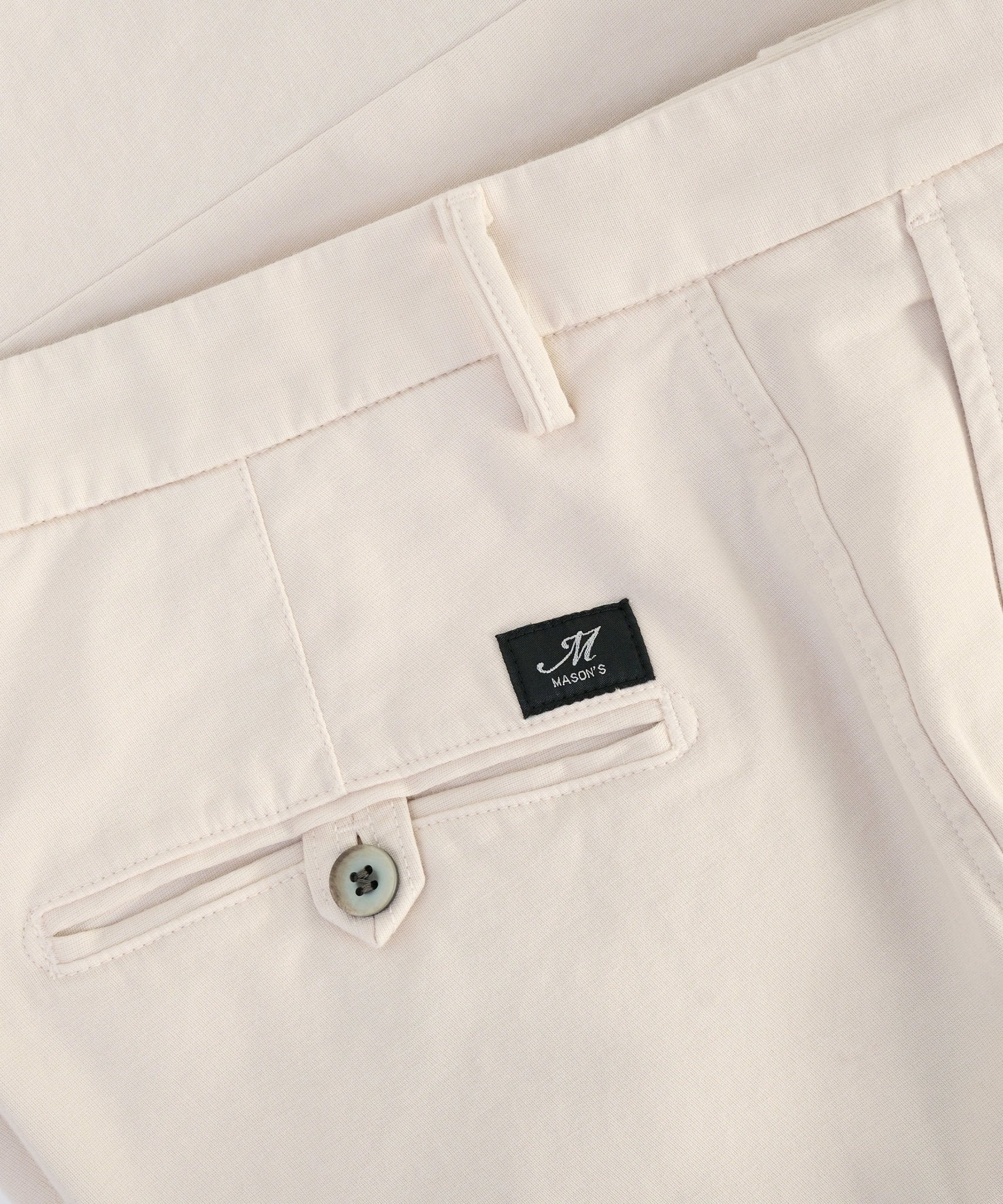 Mason's Knitted Torino chino katoen off - white - The Society Shop