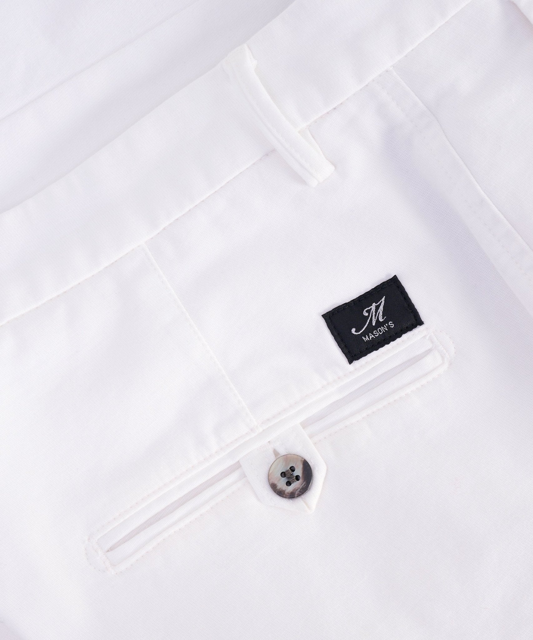 Mason's Knitted Torino chino katoen wit - The Society Shop