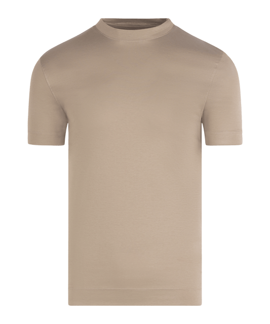 SOCI3TY Lange mouw T-shirt taupe katoen - The Society Shop