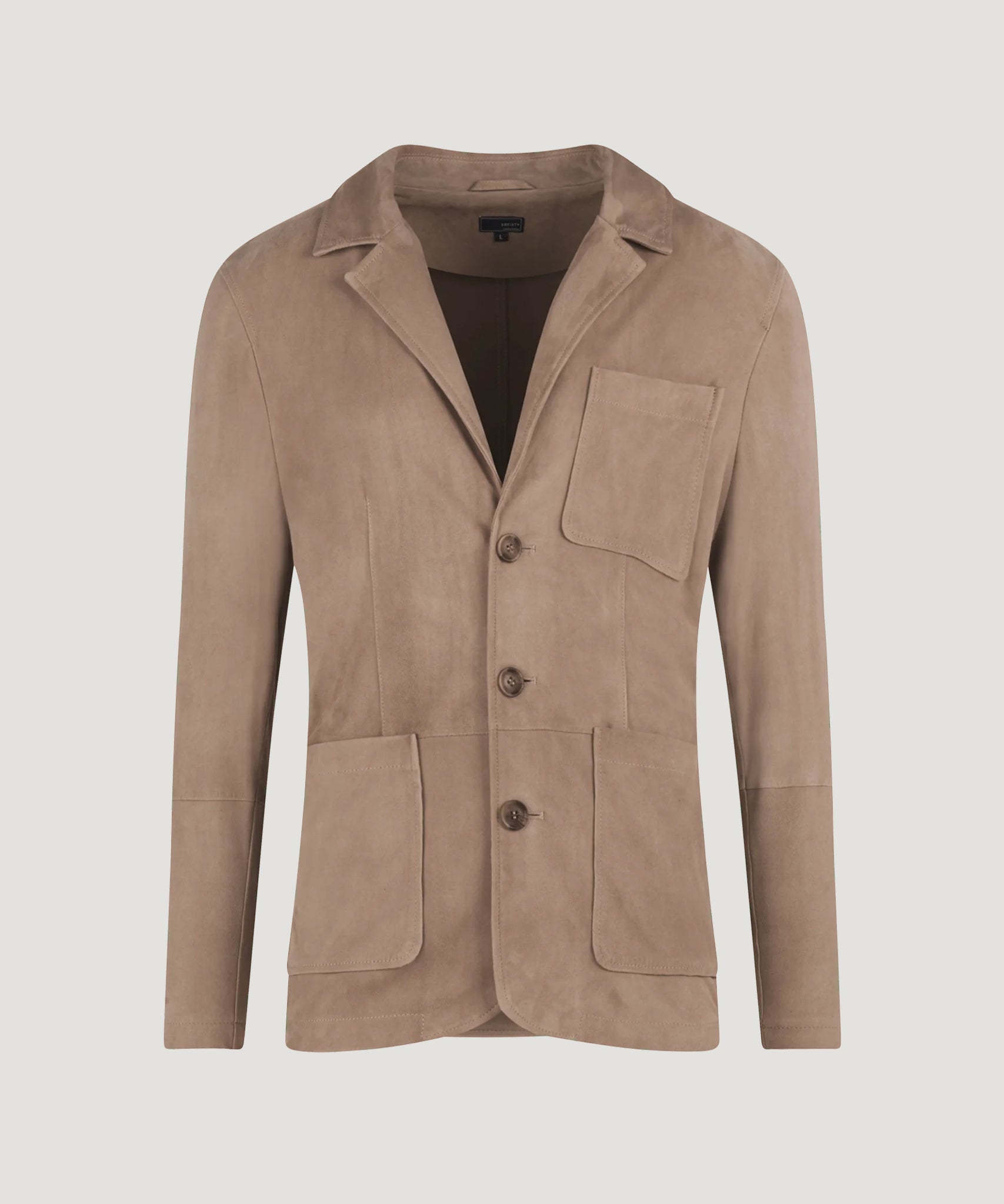 SOCI3TY Leren jack beige - The Society Shop