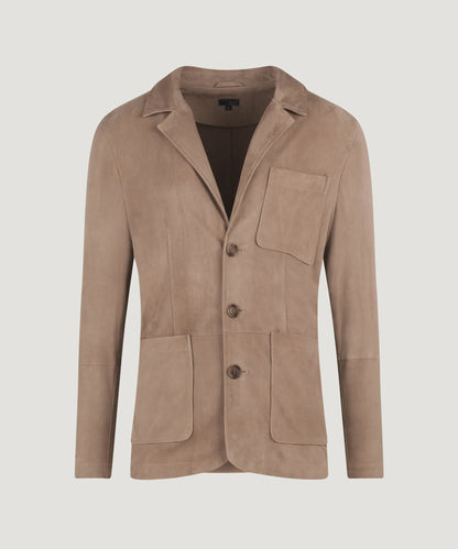 SOCI3TY Leren jack beige - The Society Shop