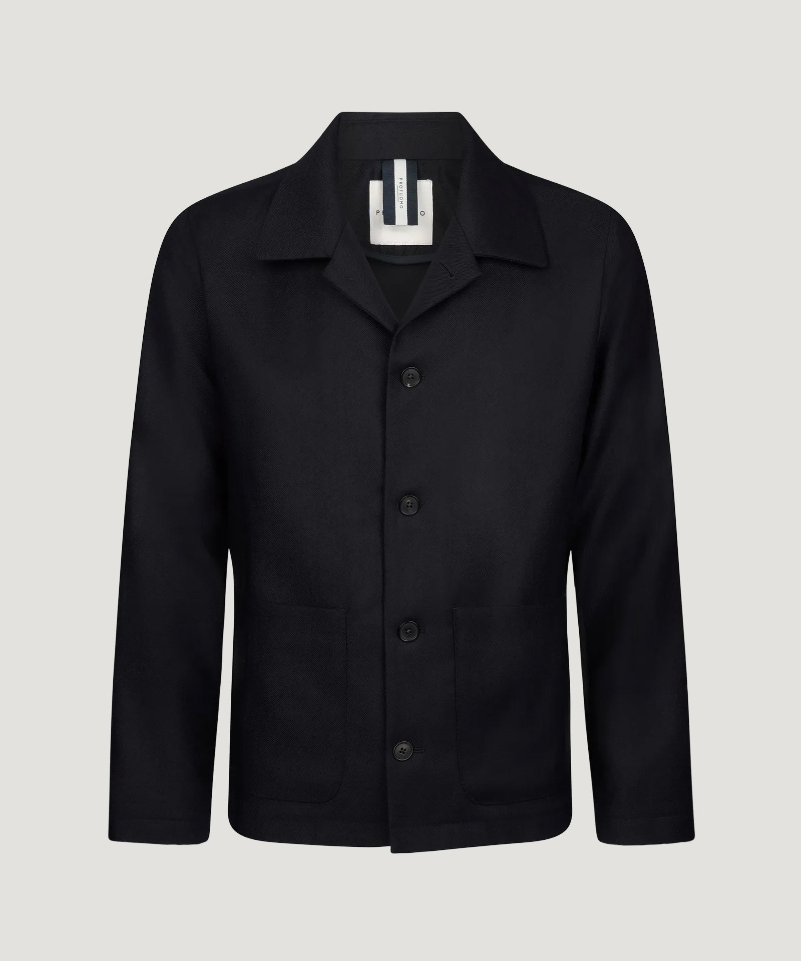 Profuomo Lightweight overshirt wol donkerblauw - THE SOCIETY SHOP