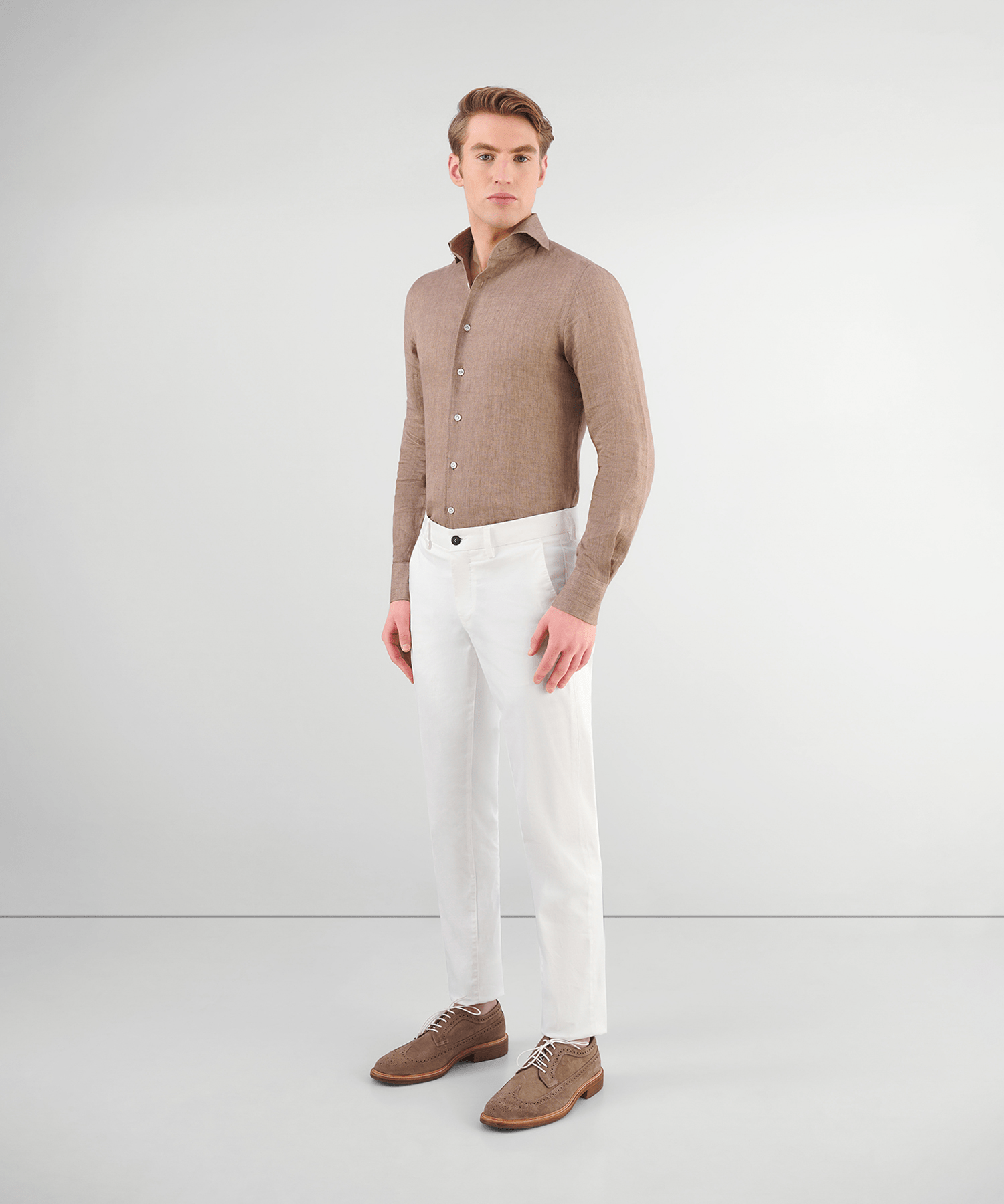 SOCI3TY Handmade Linnen overhemd beige - The Society Shop