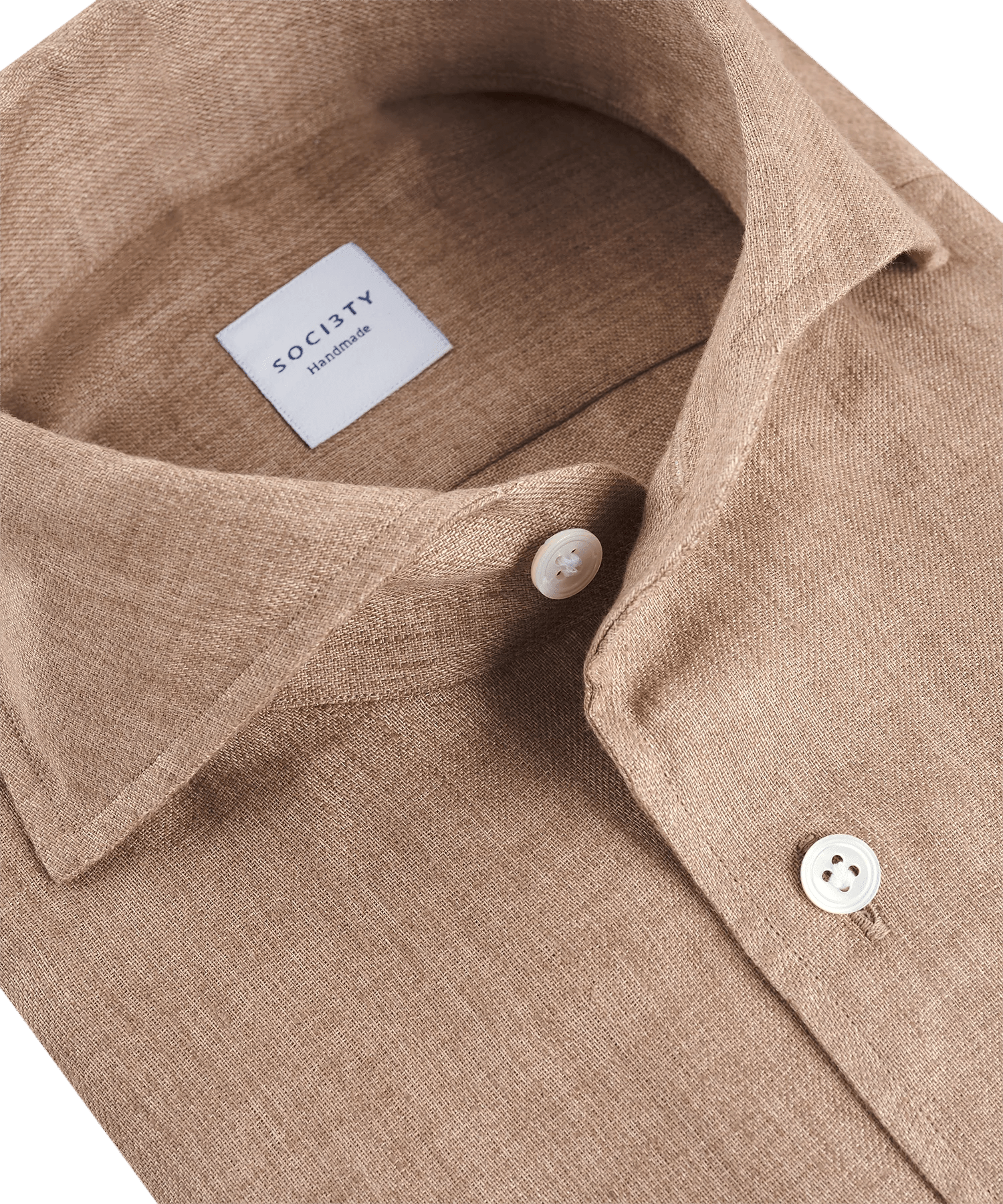 SOCI3TY Handmade Linnen overhemd beige - The Society Shop