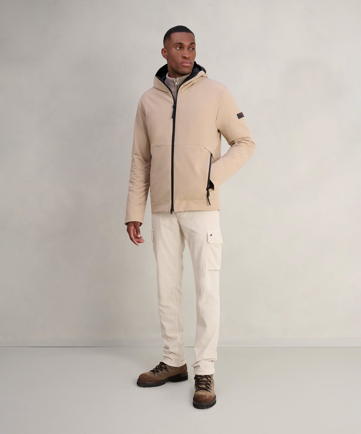 Peuterey Loge MD smooth Primaloft bomberjack beige - The Society Shop