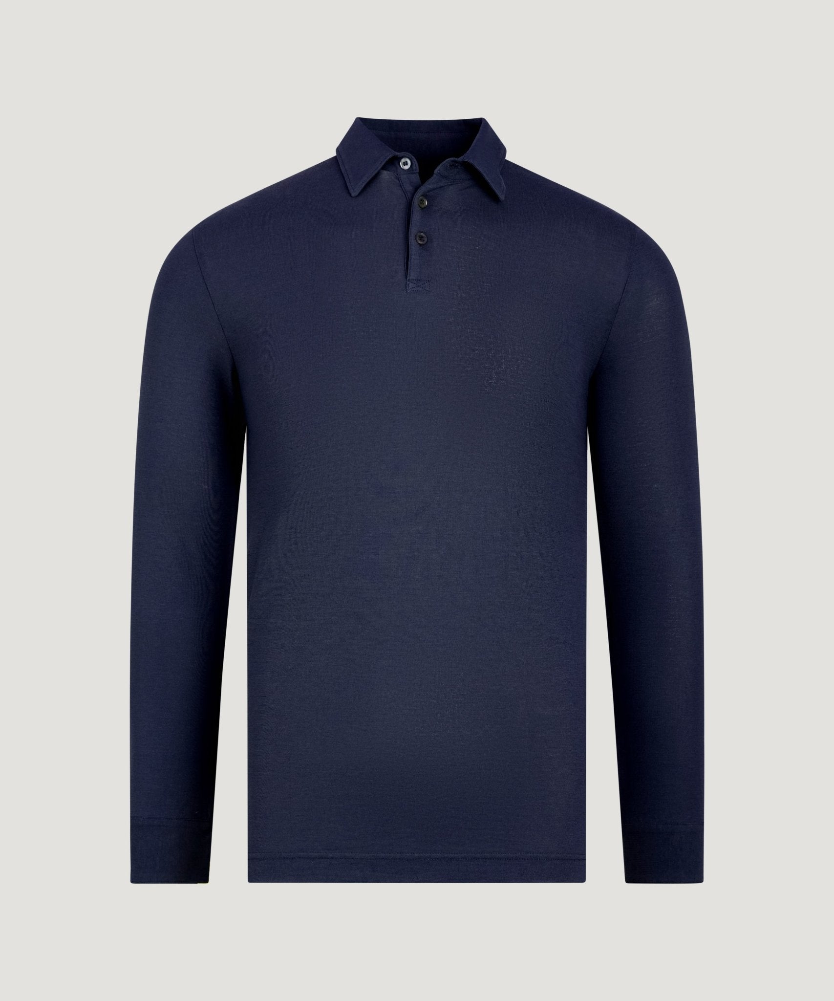 SOCI3TY Limited Long sleeve polo Cool Cotton donkerblauw - THE SOCIETY SHOP