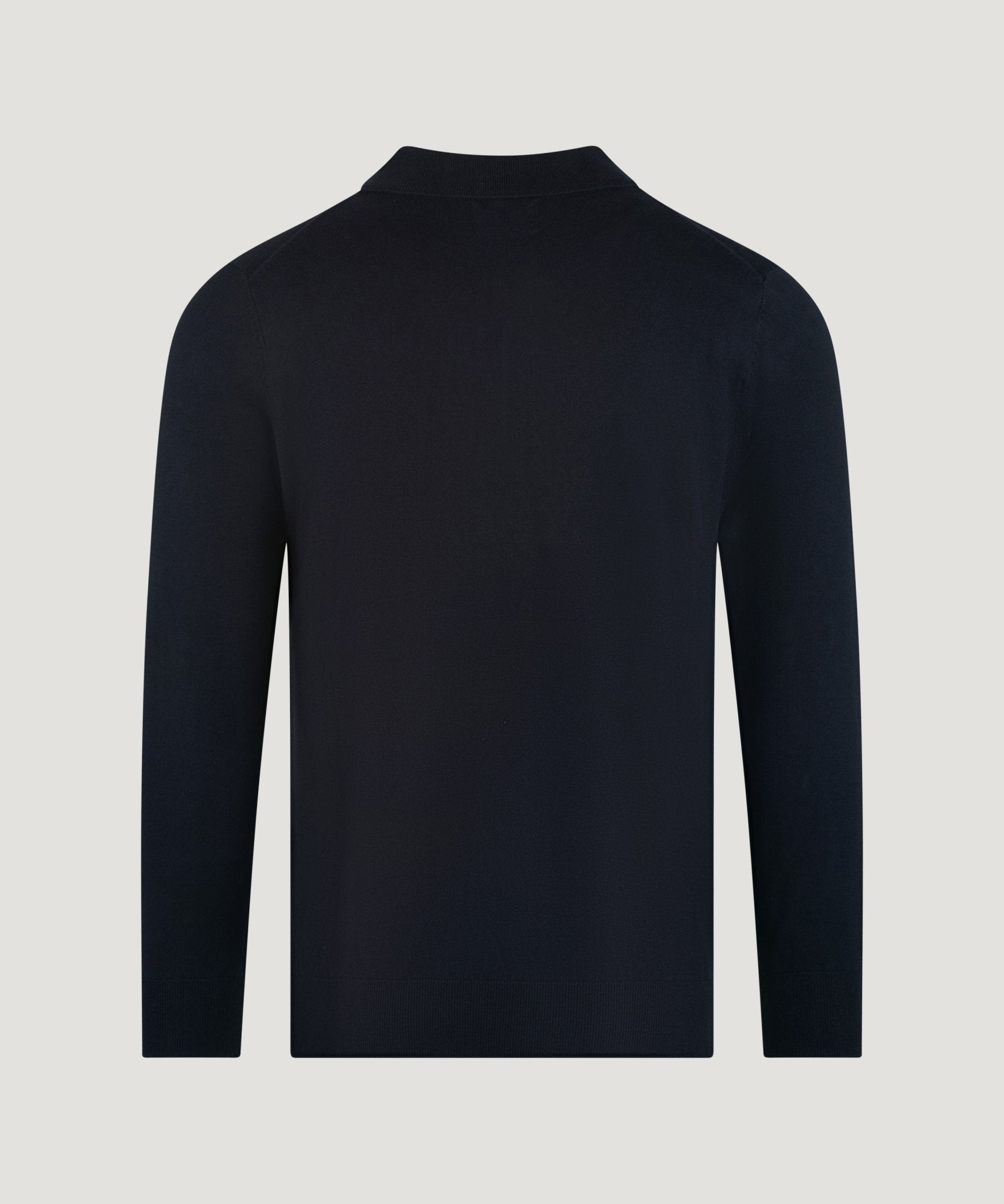 SOCI3TY Limited Fashion Long sleeve polo Cotton Cashmere donkerblauw - THE SOCIETY SHOP