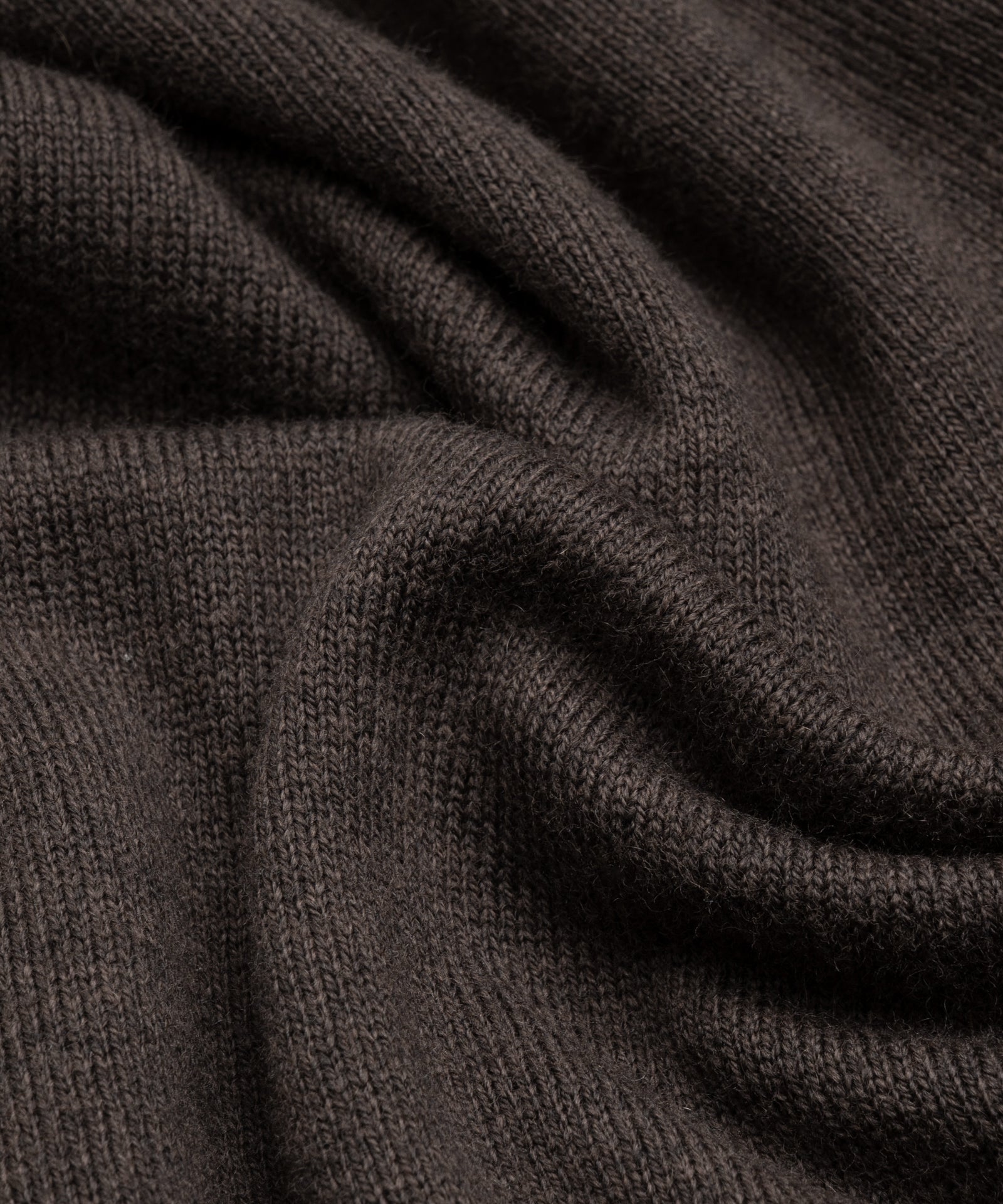 SOCI3TY Limited Fashion Long sleeve polo Cotton Cashmere donkerbruin - THE SOCIETY SHOP