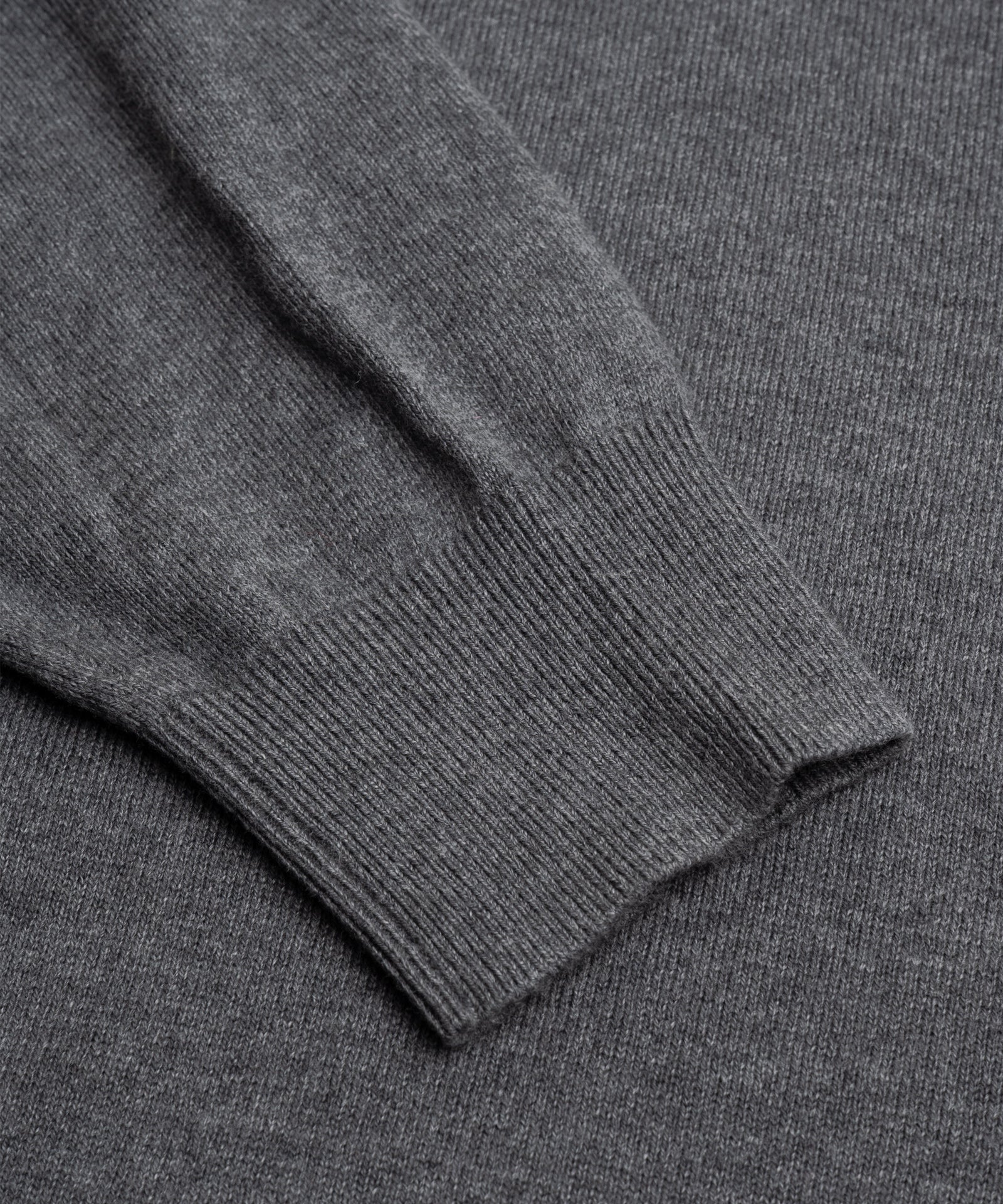 SOCI3TY Limited Fashion Long sleeve polo Cotton Cashmere donkergrijs - THE SOCIETY SHOP