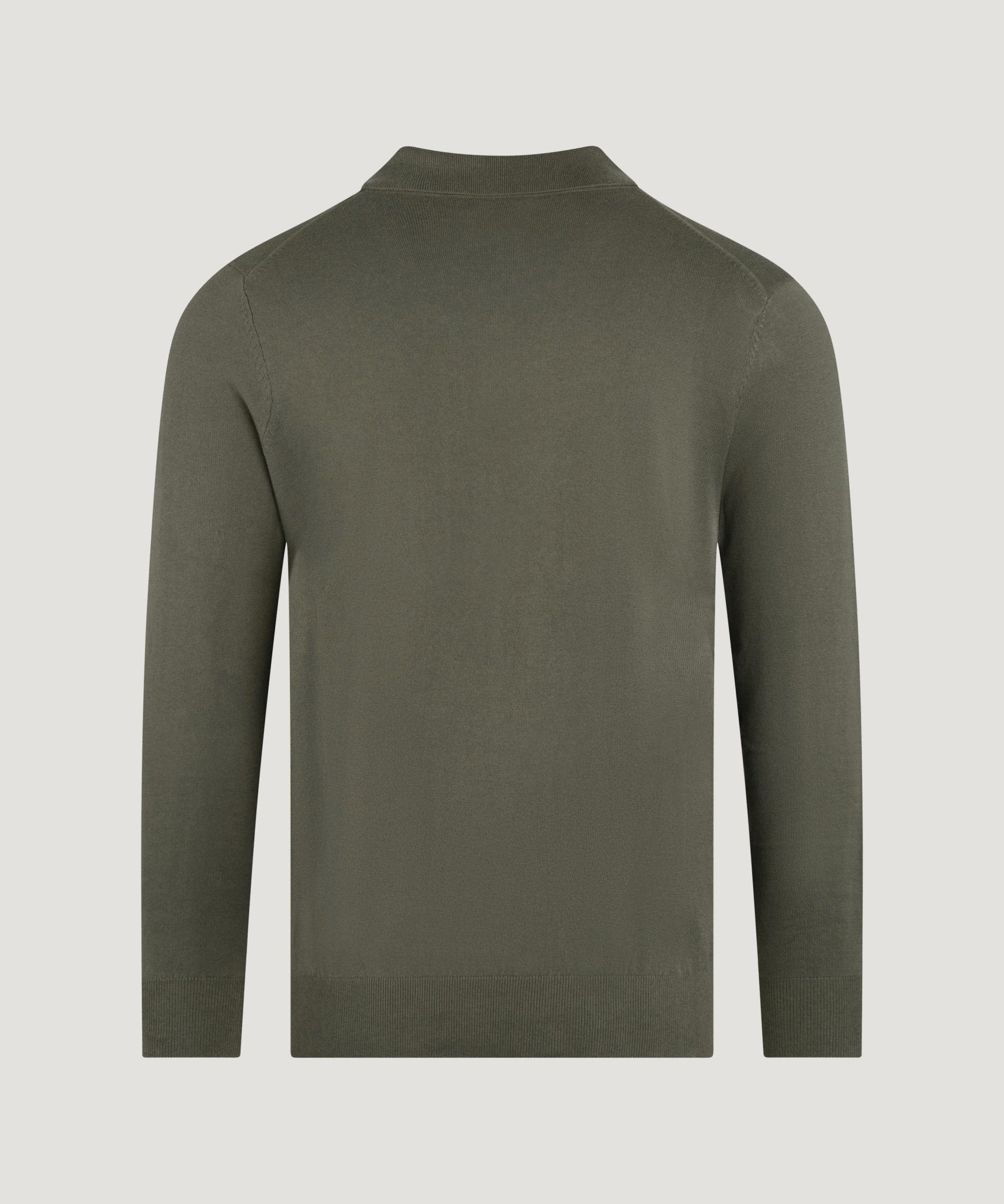 SOCI3TY Limited Fashion Long sleeve polo Cotton Cashmere donkergroen - THE SOCIETY SHOP