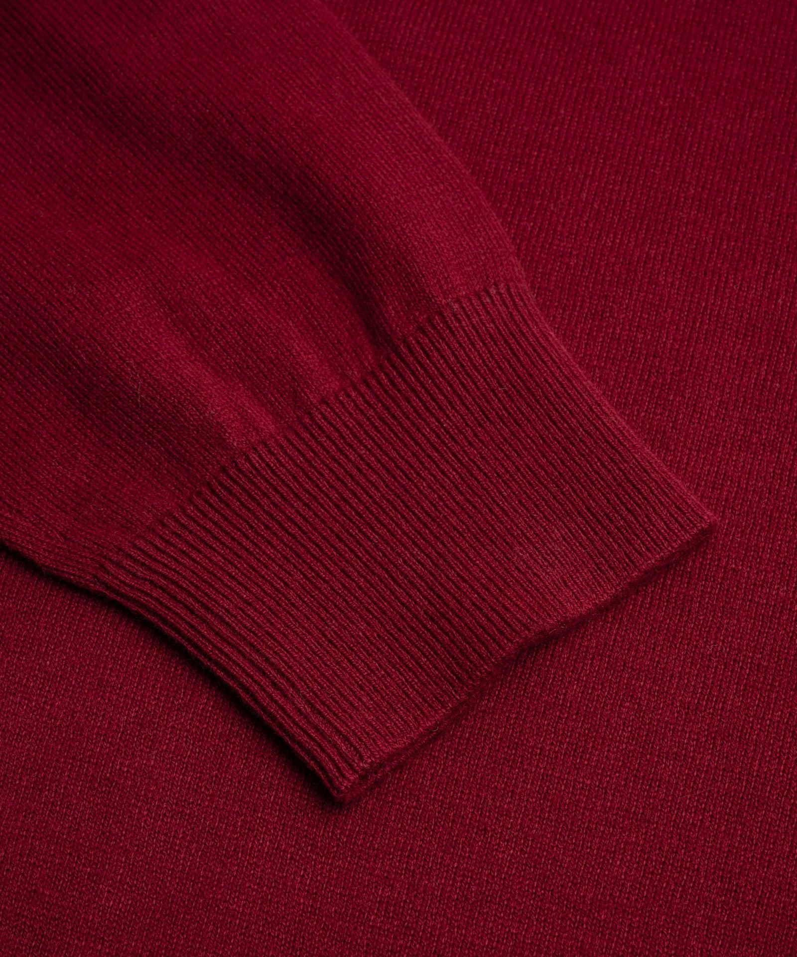 SOCI3TY Limited Fashion Long sleeve polo Cotton Cashmere donkerrood - THE SOCIETY SHOP