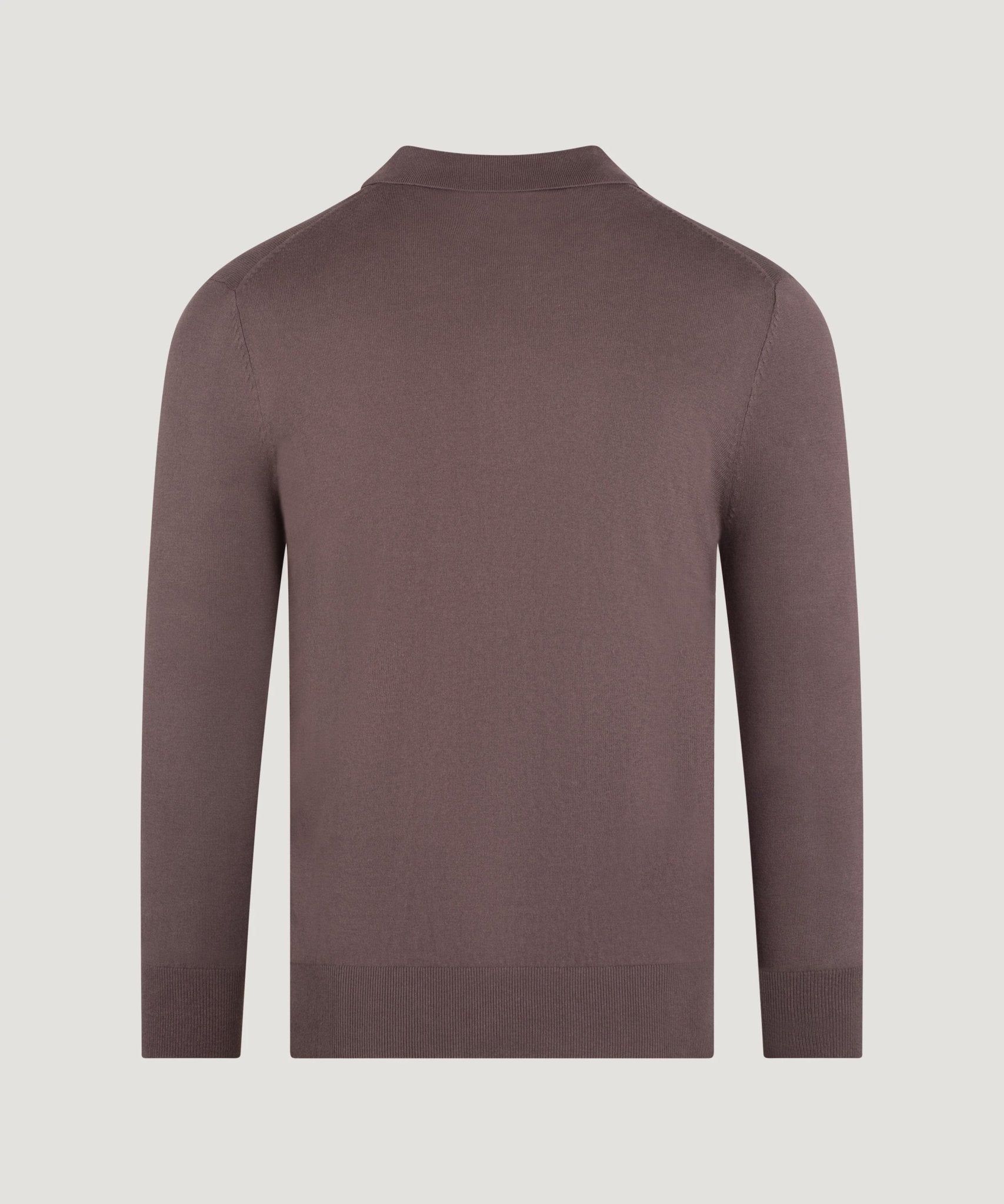 SOCI3TY Limited Fashion Long sleeve polo Cotton Cashmere oxblood - THE SOCIETY SHOP