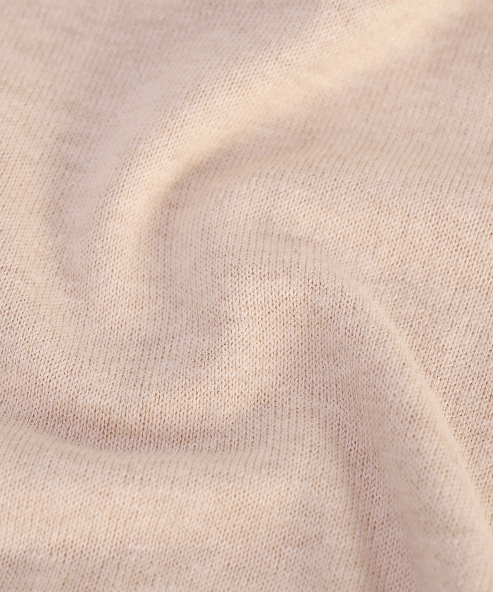 SOCI3TY Long sleeve polo katoen/kasjmier sable beige - The Society Shop