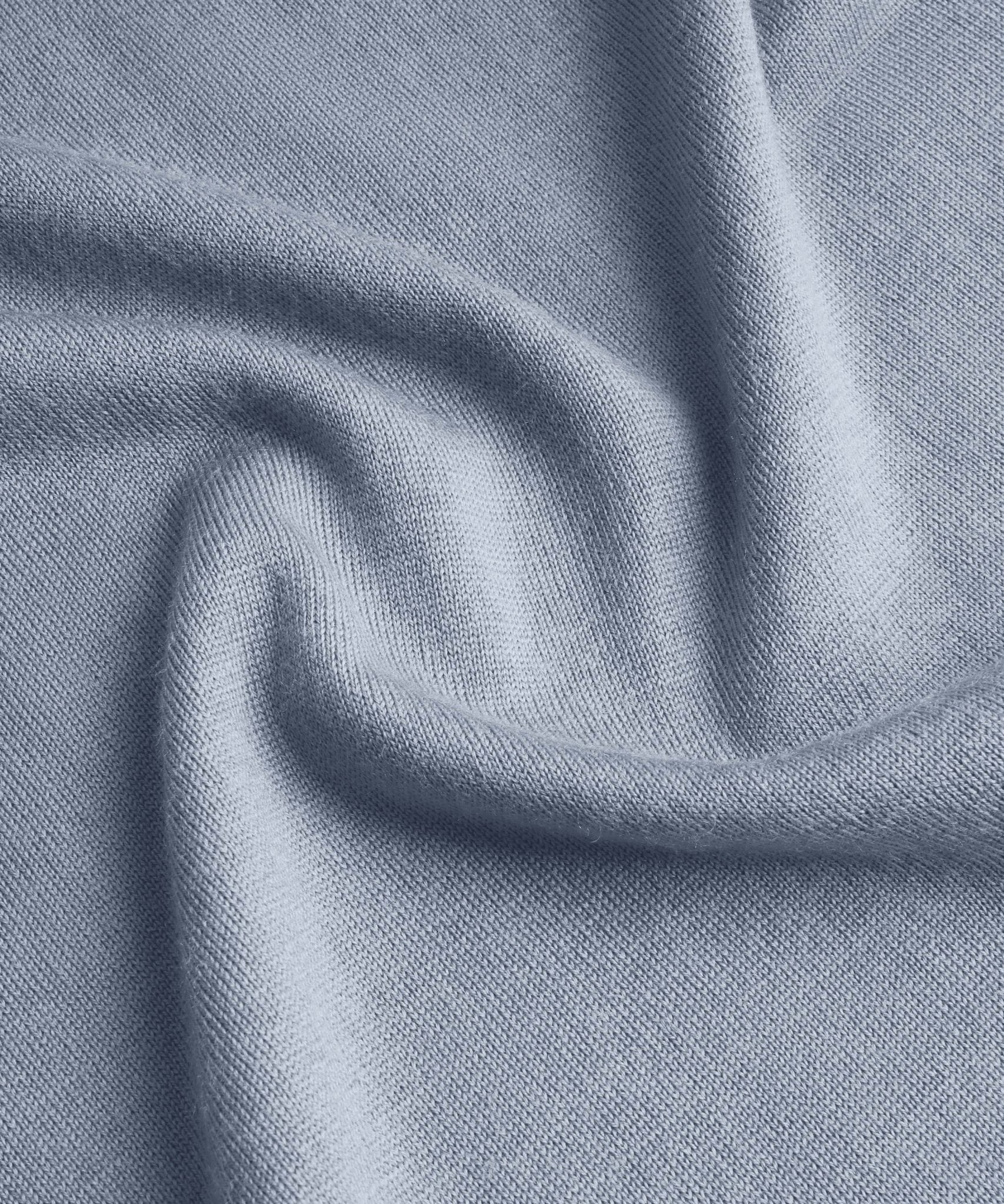 Profuomo Long sleeve polo merino blauw - THE SOCIETY SHOP