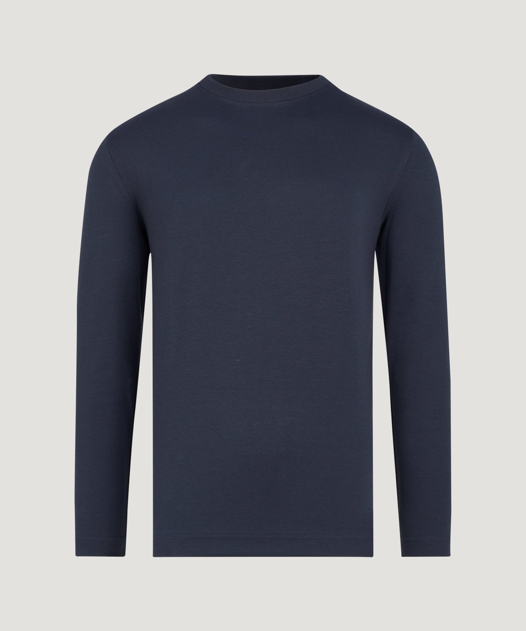 SOCI3TY Long sleeve T-shirt soft touch katoen/polyester donkerblauw - THE SOCIETY SHOP