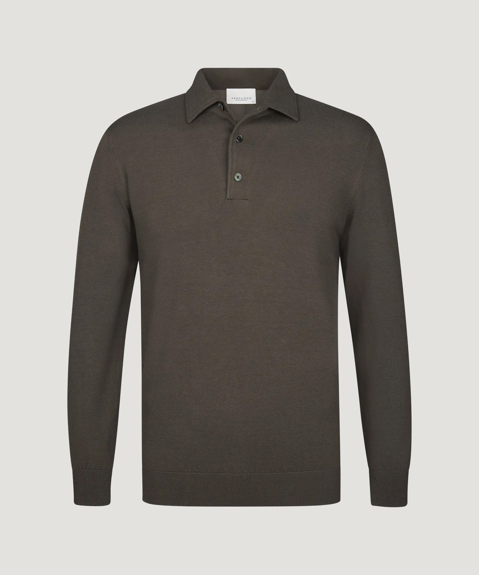Profuomo Luxury basic one piece polo donkerbruin - THE SOCIETY SHOP
