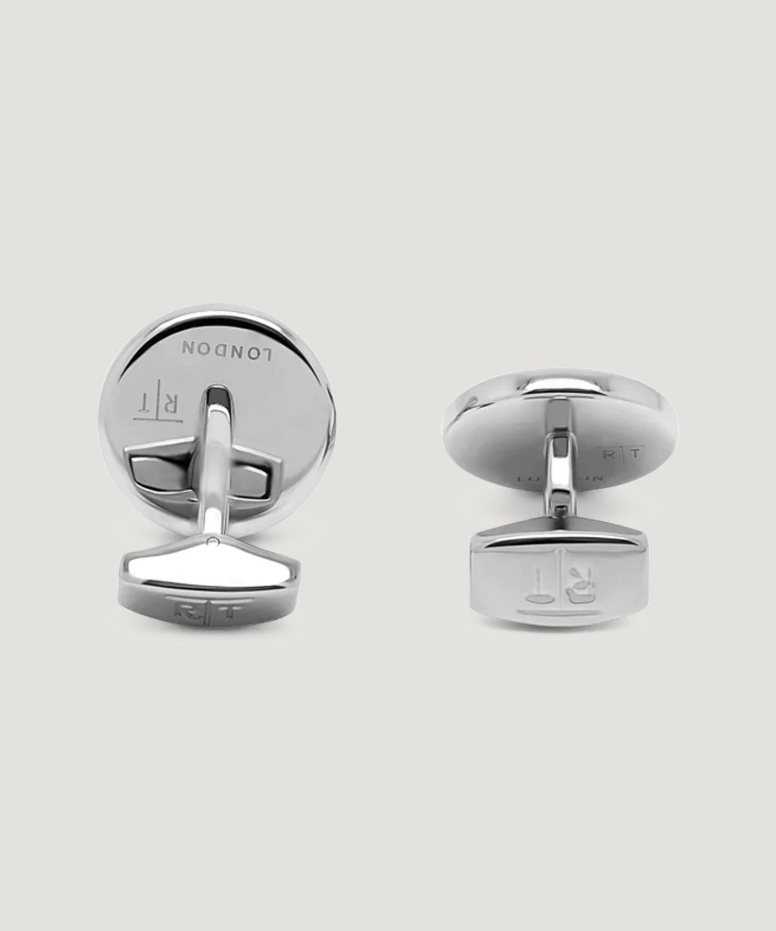 Tateossian Manchetknopen zilver staal - The Society Shop