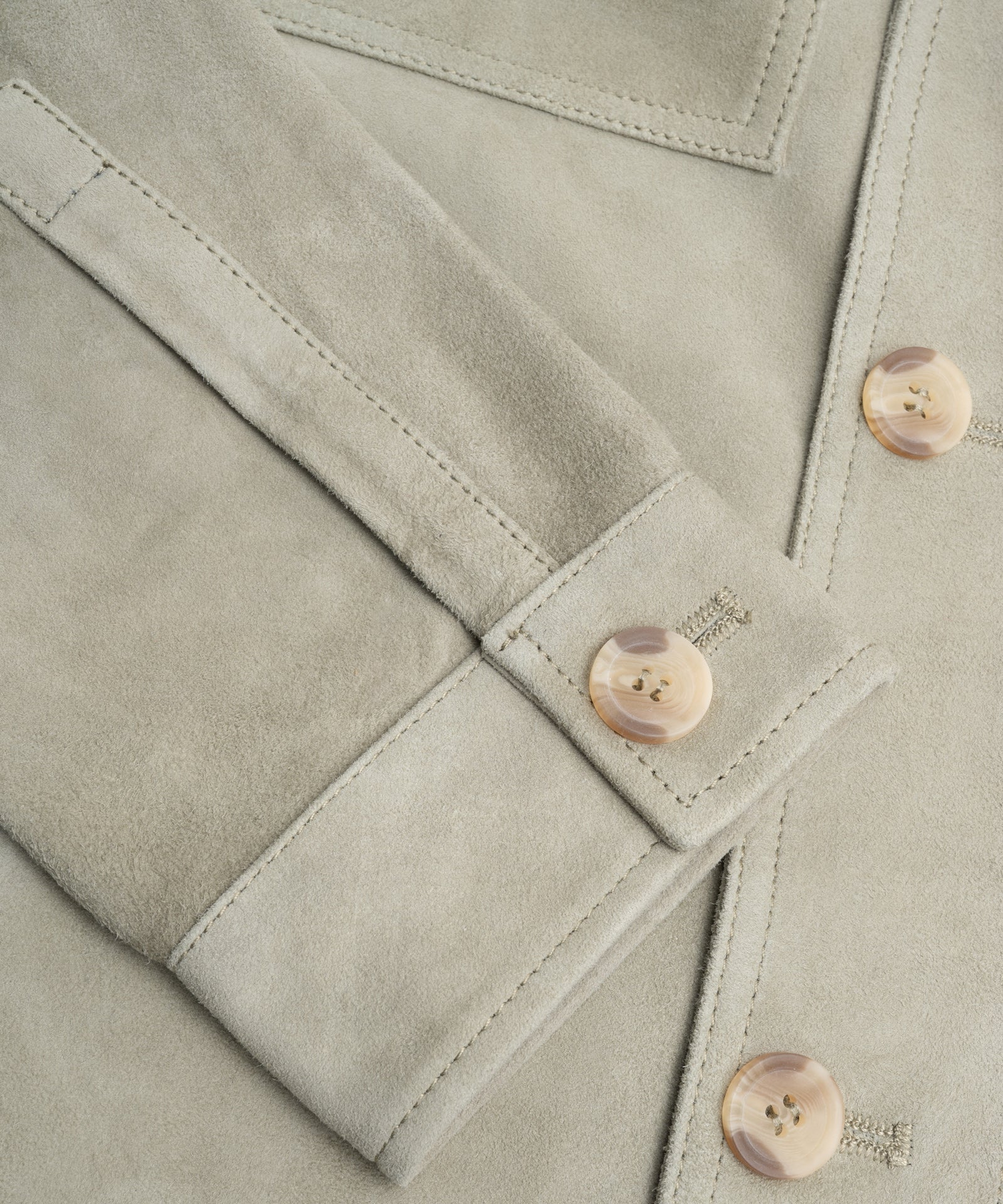 SOCI3TY Limited Fashion Mex overshirt suède bamboegroen - THE SOCIETY SHOP