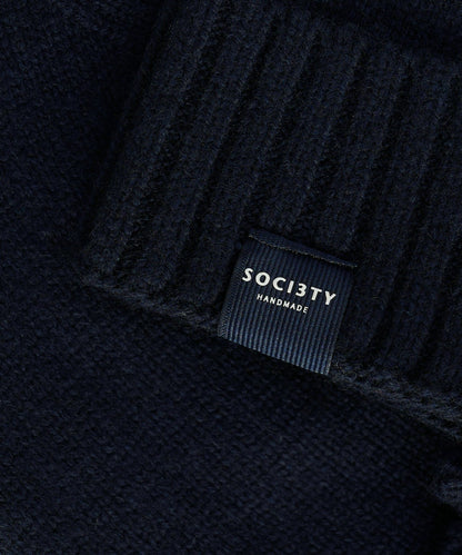 SOCI3TY Muts wol/kasjmier donkerblauw - The Society Shop