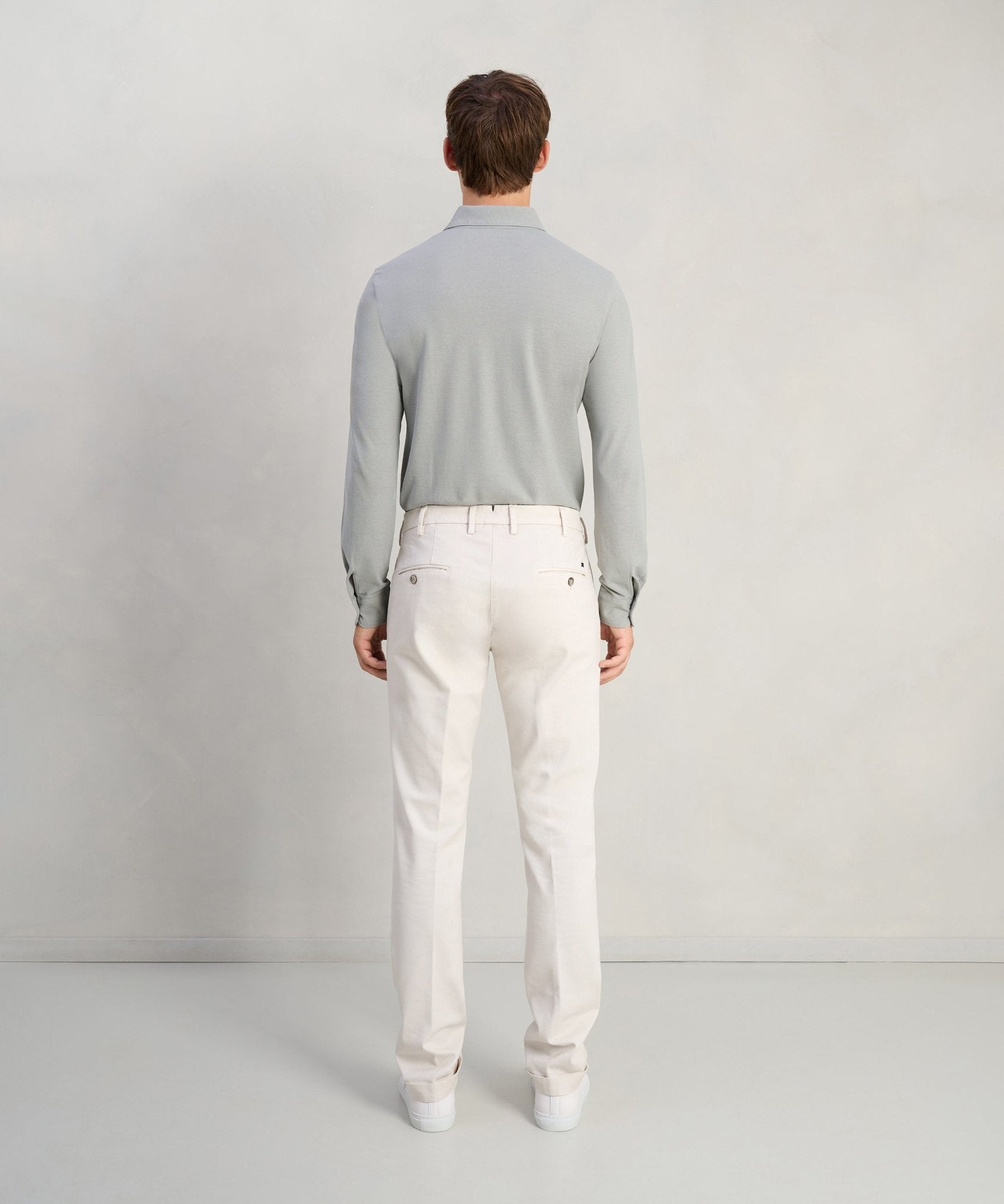 Mason's New York chino katoen/modal stretch lichtgrijs - THE SOCIETY SHOP