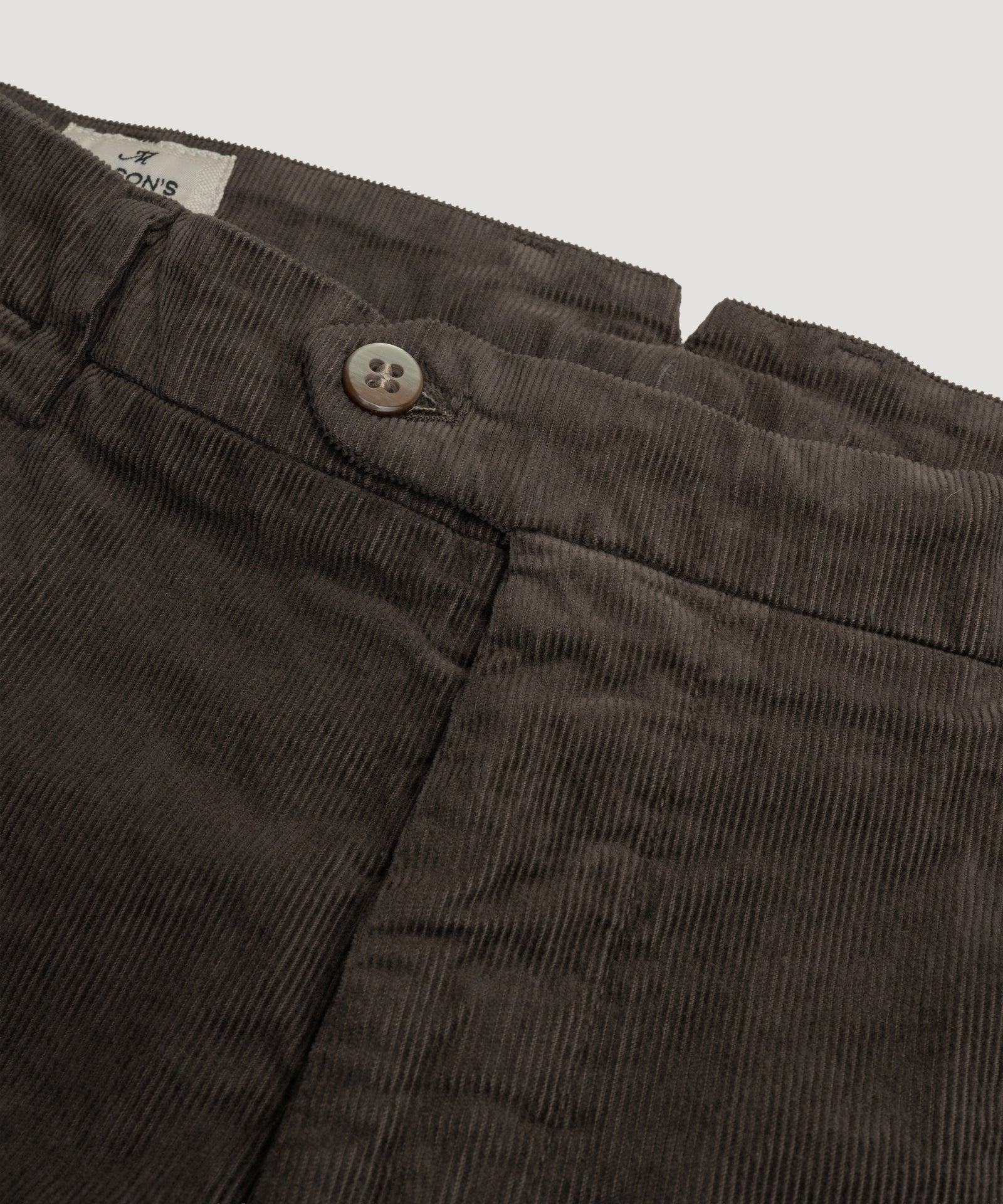 Mason's New York Style chino corduroy katoen stretch donkerbruin - THE SOCIETY SHOP