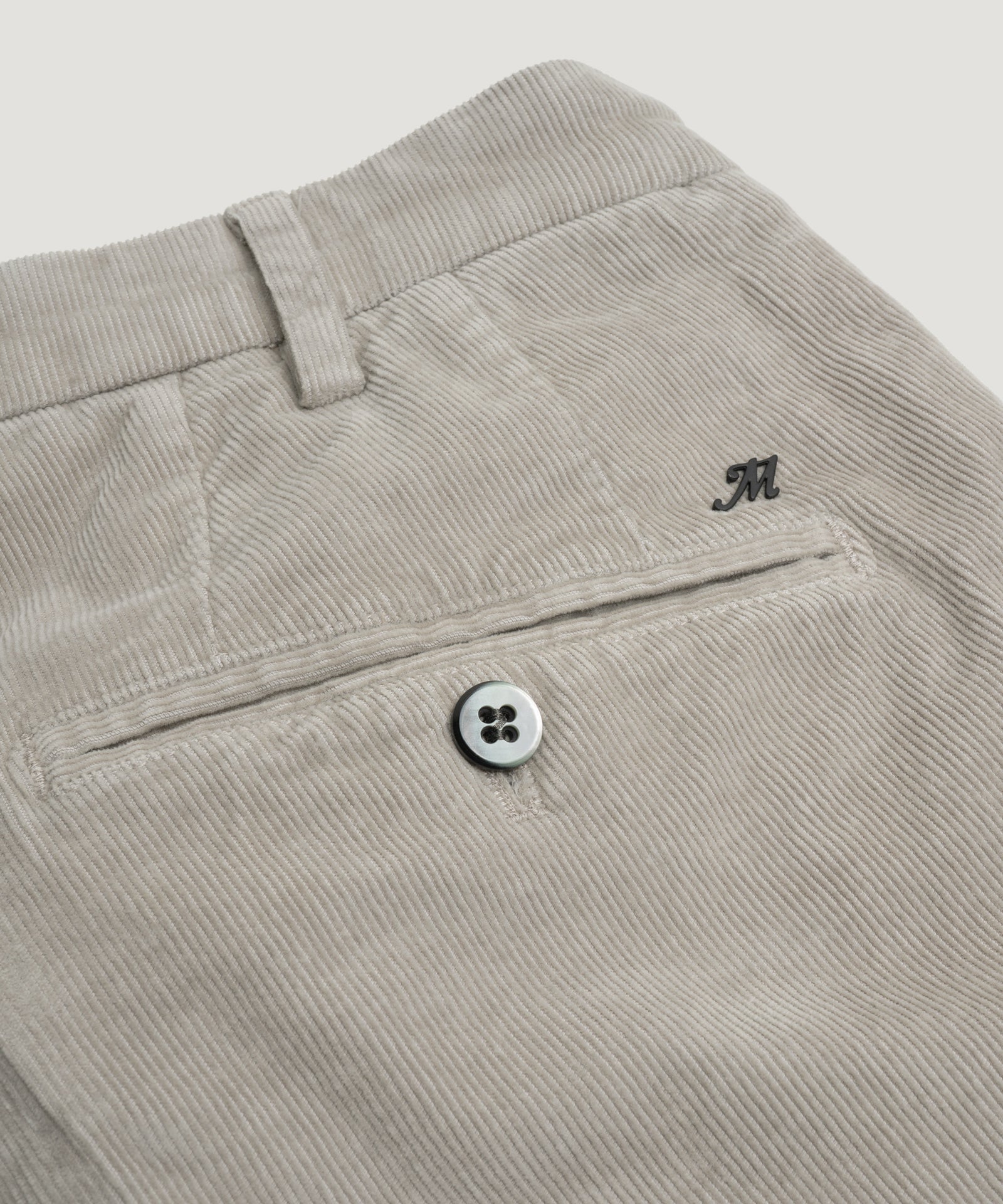 Mason's New York Style chino corduroy katoen stretch grijsbeige - THE SOCIETY SHOP