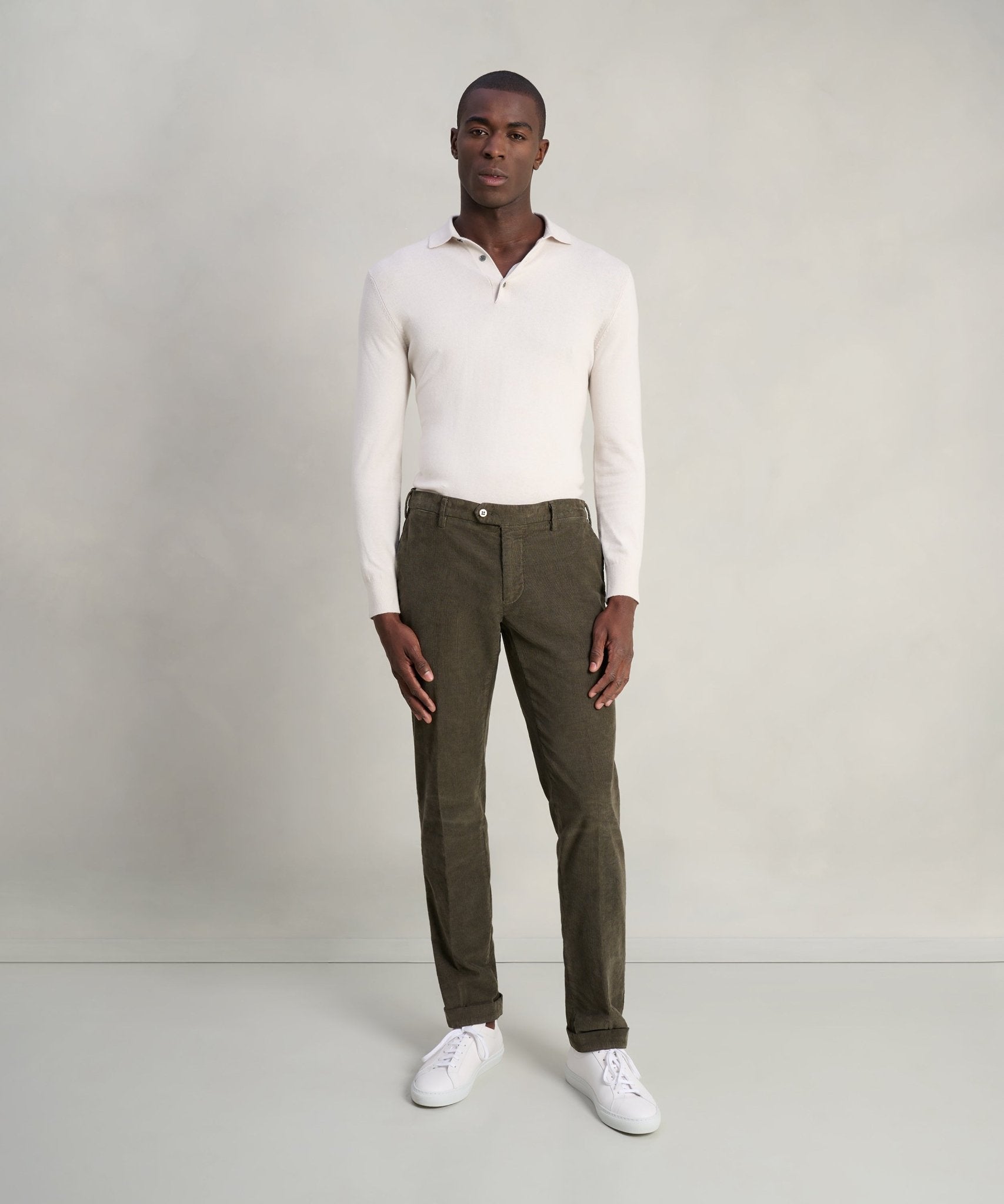 Mason's New York style chino gewassen katoen corduroy stretch donkerbruin - THE SOCIETY SHOP