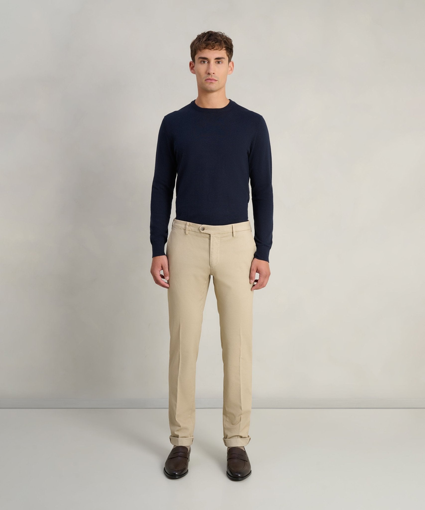 Mason's New York style chino katoen/modal stretch beige - THE SOCIETY SHOP