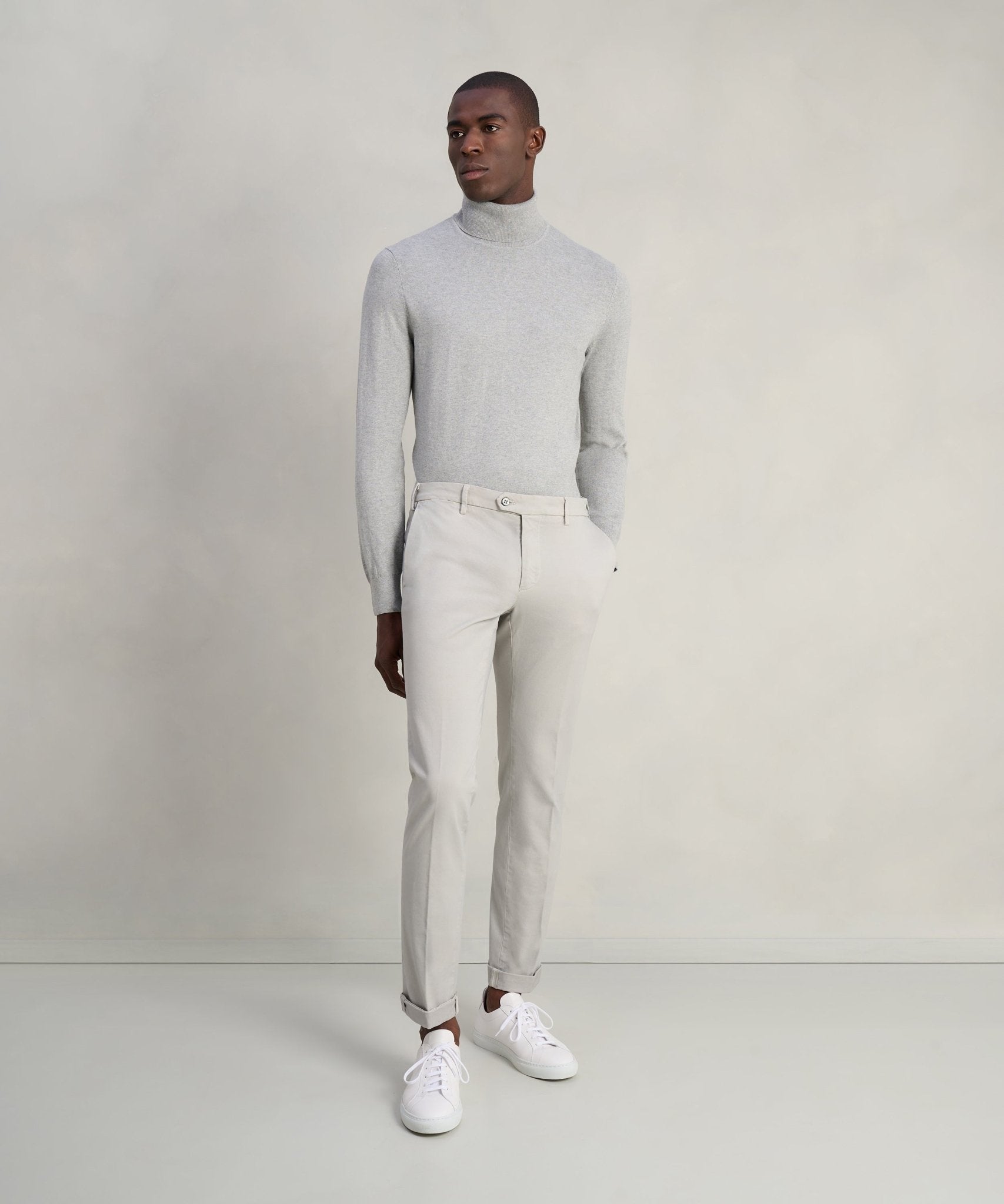 Mason's New York style chino katoen/modal stretch grijs - THE SOCIETY SHOP