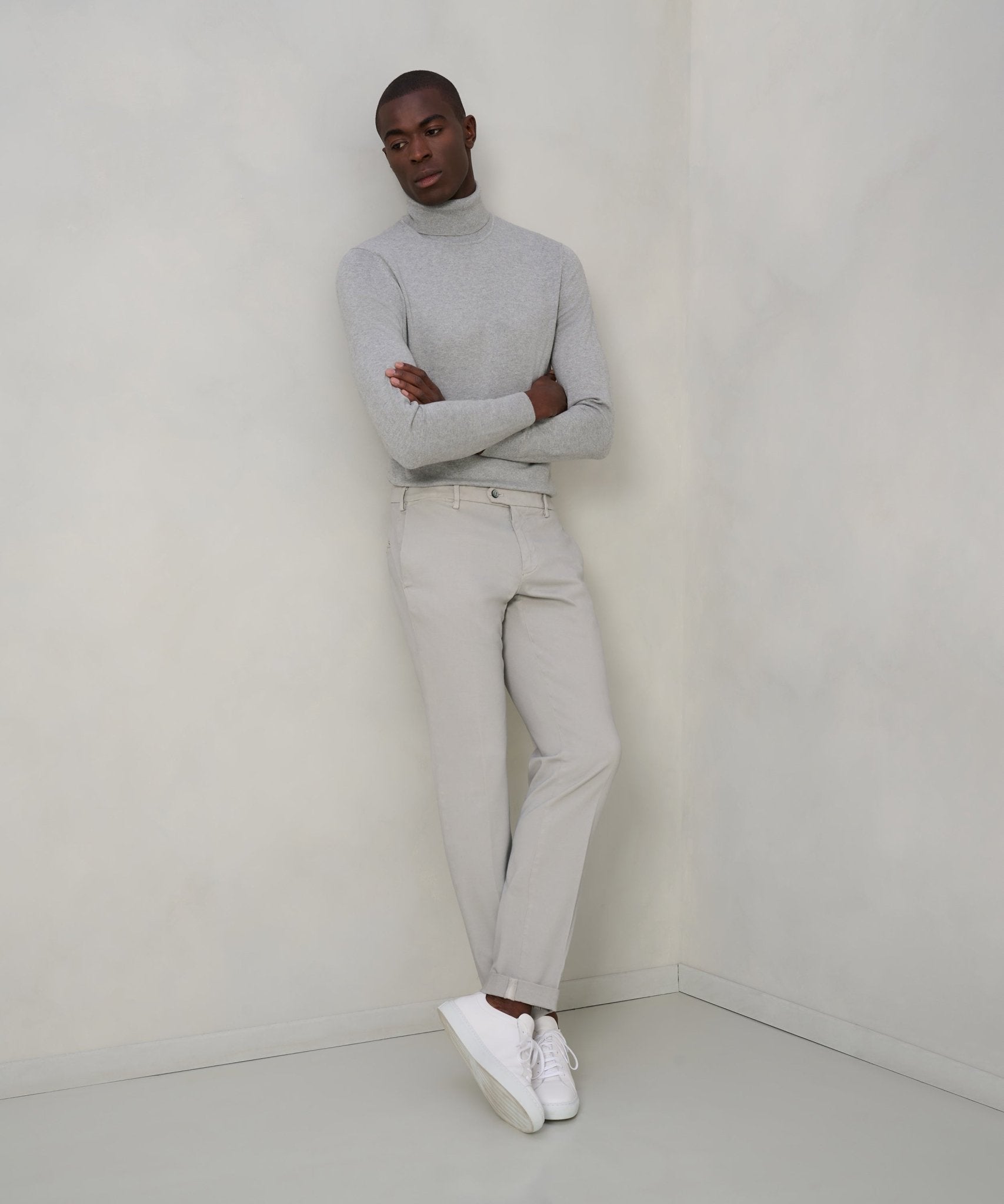 Mason's New York style chino katoen/modal stretch grijs - THE SOCIETY SHOP
