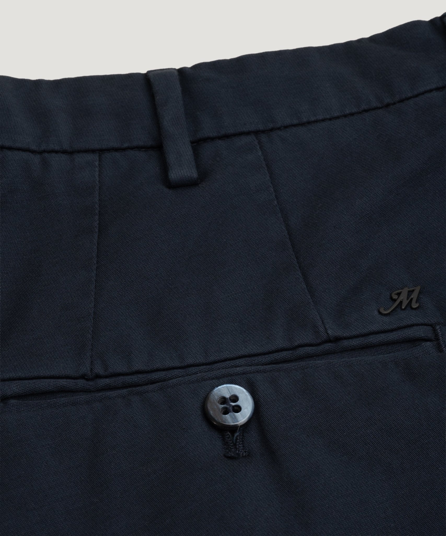 Mason's New York Style knitted chino katoen stretch donkerblauw - THE SOCIETY SHOP