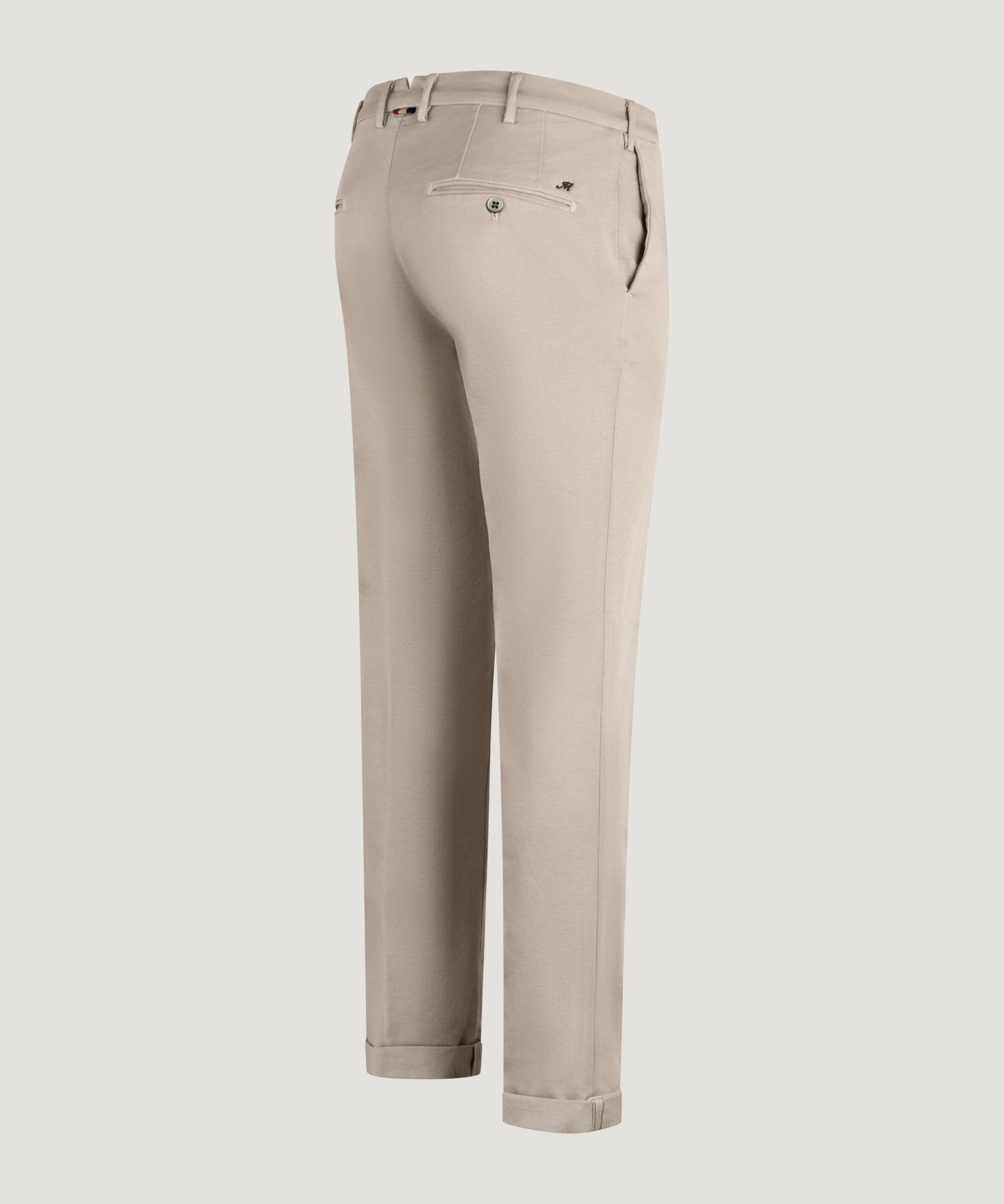 Mason's New York Style knitted chino katoen stretch taupe - THE SOCIETY SHOP